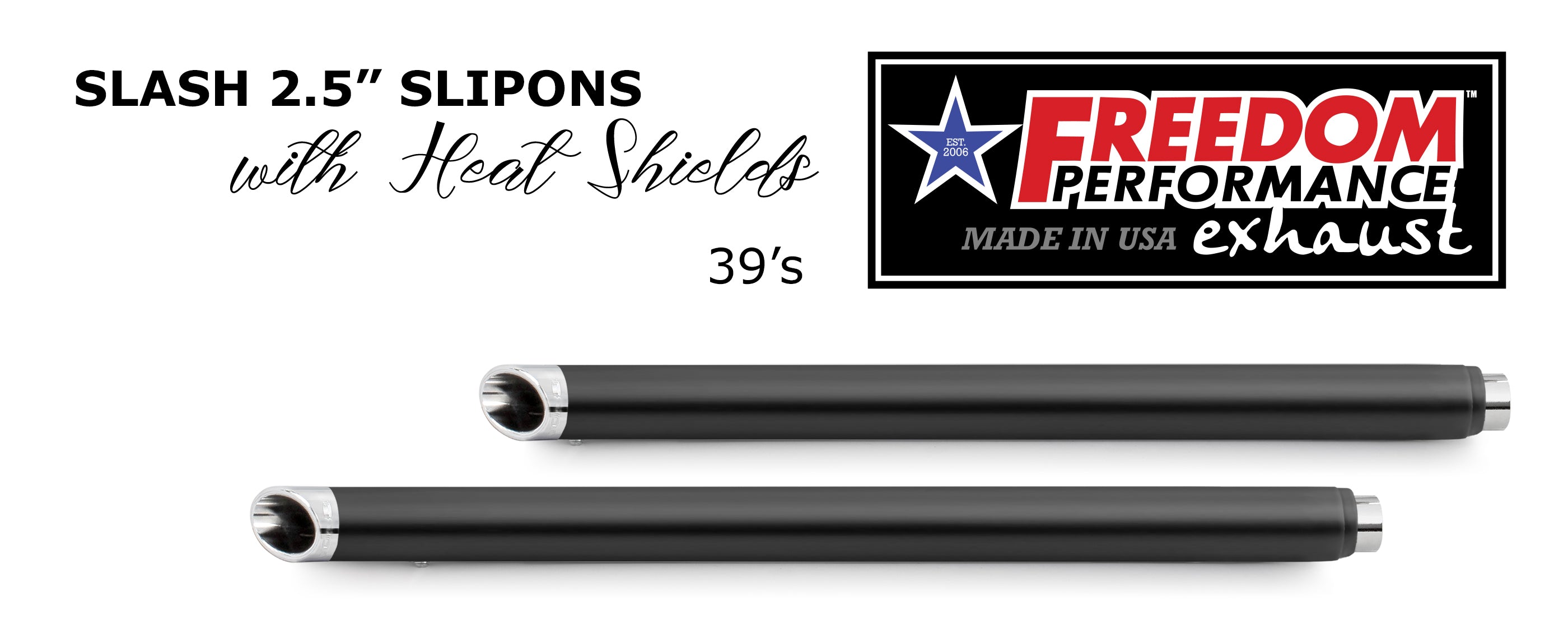 (BLOW OUT) HARLEY SOFTAIL 2.5" CLASSIC SLIP-ONS 1997-2017 *FITS FREEDOM HEADERS ONLY* (Copy)