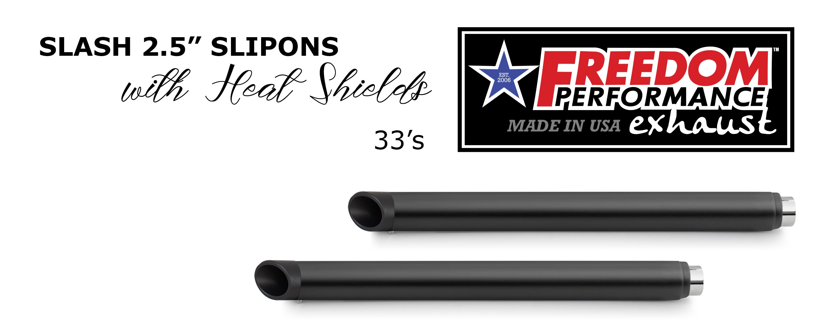 (BLOW OUT) HARLEY SOFTAIL 2.5" CLASSIC SLIP-ONS 1997-2017 *FITS FREEDOM HEADERS ONLY* (Copy)