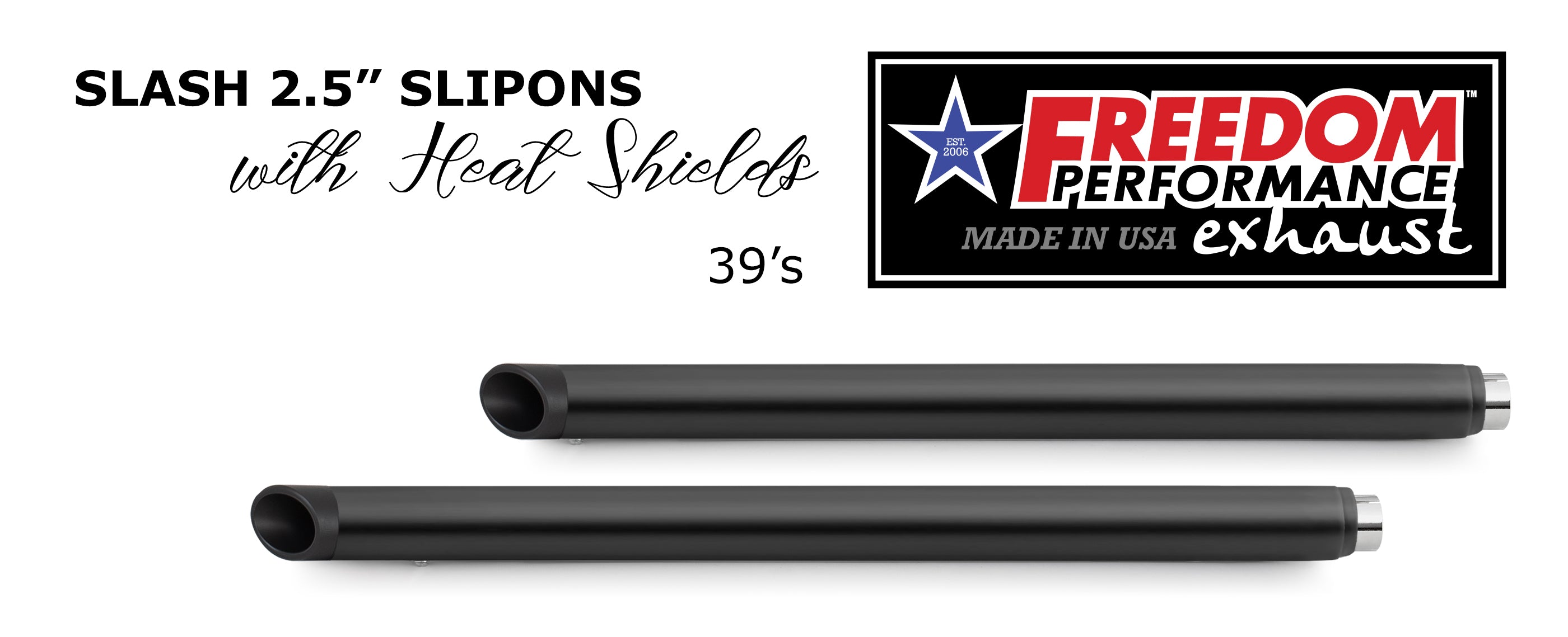 (BLOW OUT) HARLEY SOFTAIL 2.5" CLASSIC SLIP-ONS 1997-2017 *FITS FREEDOM HEADERS ONLY* (Copy)