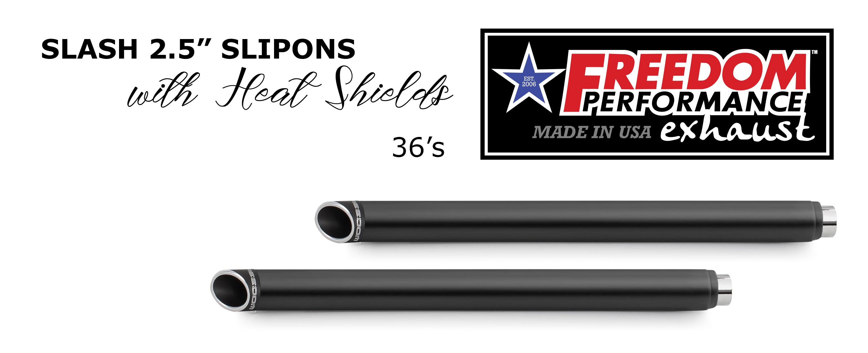 (BLOW OUT) HARLEY SOFTAIL 2.5" CLASSIC SLIP-ONS 1997-2017 *FITS FREEDOM HEADERS ONLY* (Copy)