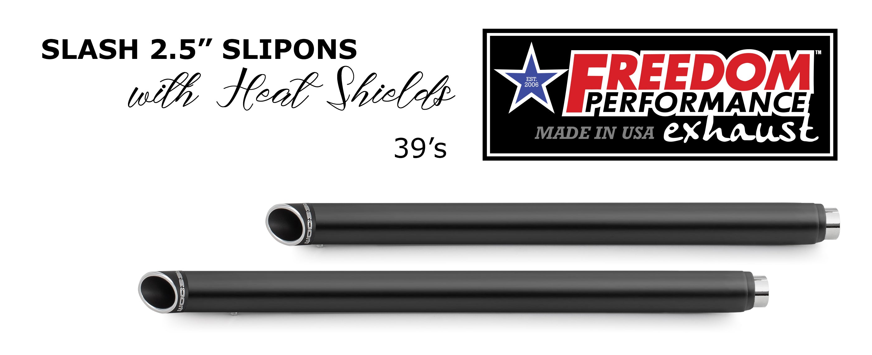 (BLOW OUT) HARLEY SOFTAIL 2.5" CLASSIC SLIP-ONS 1997-2017 *FITS FREEDOM HEADERS ONLY* (Copy)