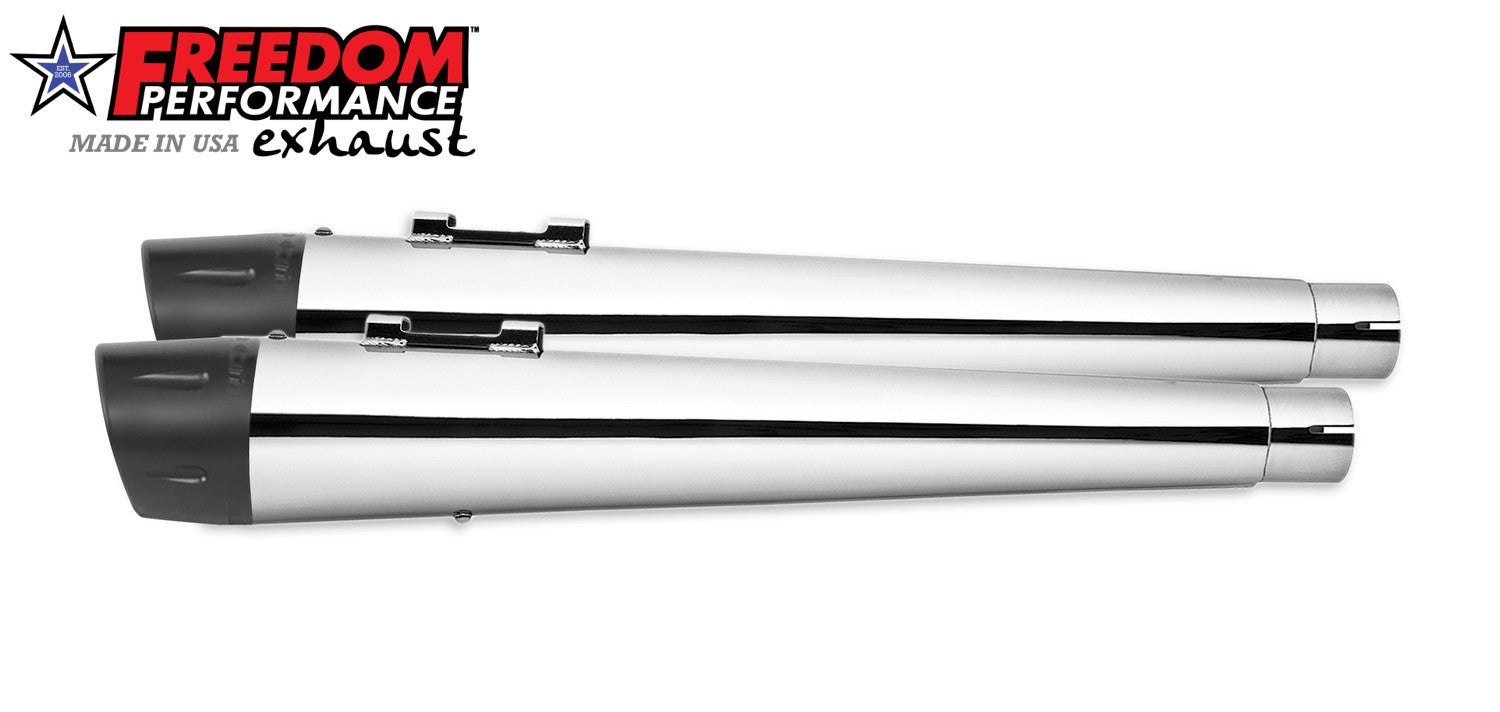 HARLEY TOURING AMERICAN OUTLAW & COMBAT FLUTED 4.5" MEGAPHONE SLIP-ONS BUNDLE 1995-PRESENT