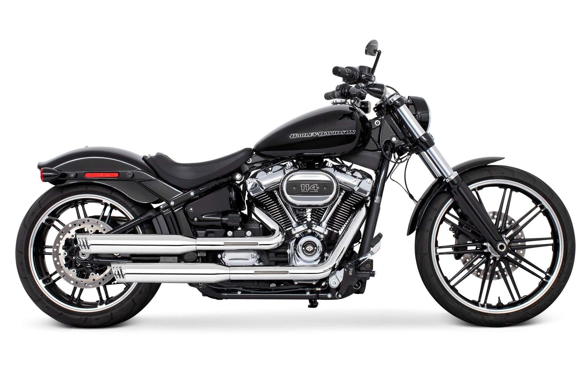 HARLEY SOFTAIL/M8 WIDE TIRE STANDARD, LOW RIDER, SLIM, FAT BOY, BREAKOUT & STREET BOB 3.25" SLIP-ONS