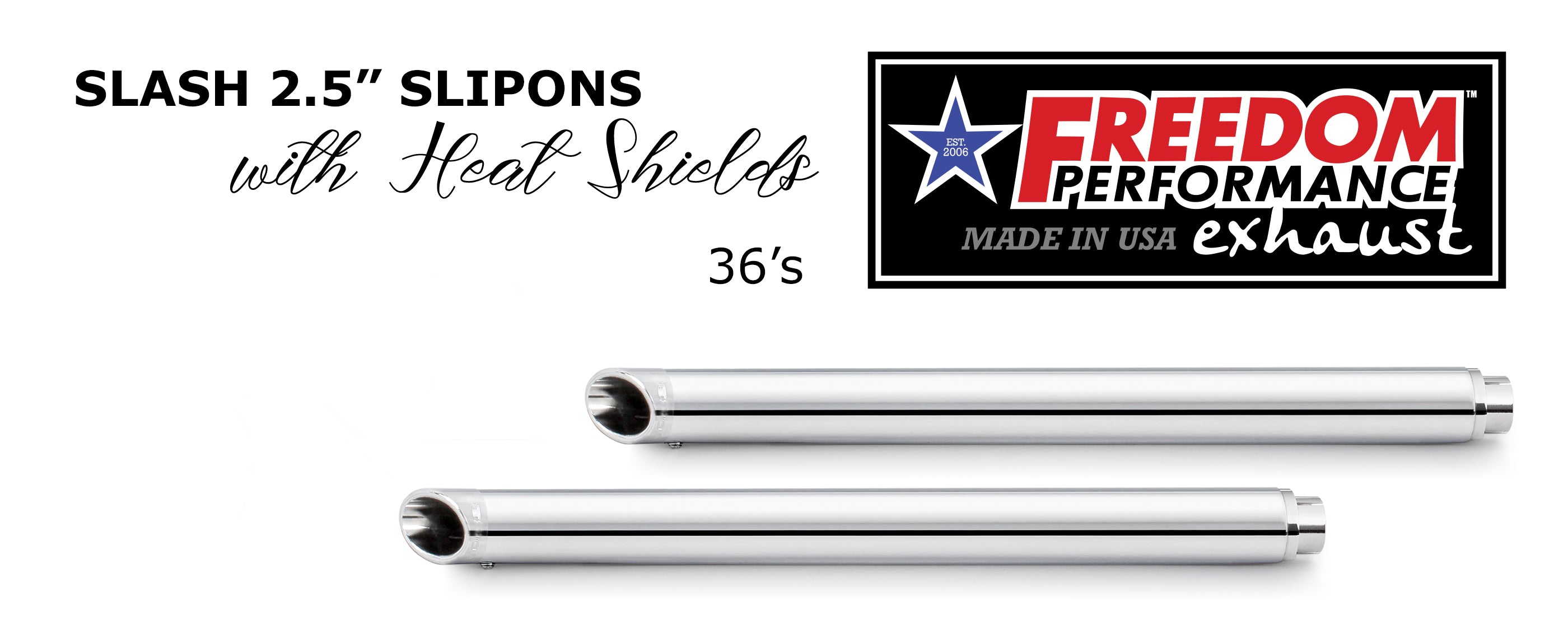(BLOW OUT) HARLEY SOFTAIL 2.5" CLASSIC SLIP-ONS 1997-2017 *FITS FREEDOM HEADERS ONLY* (Copy)