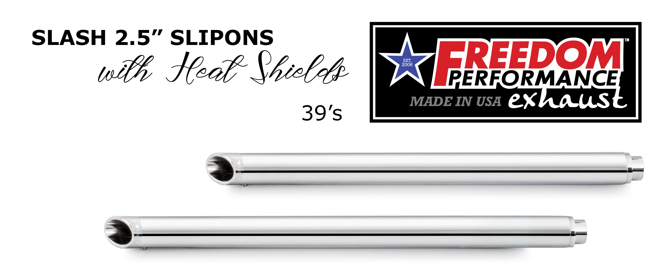 (BLOW OUT) HARLEY SOFTAIL 2.5" CLASSIC SLIP-ONS 1997-2017 *FITS FREEDOM HEADERS ONLY* (Copy)