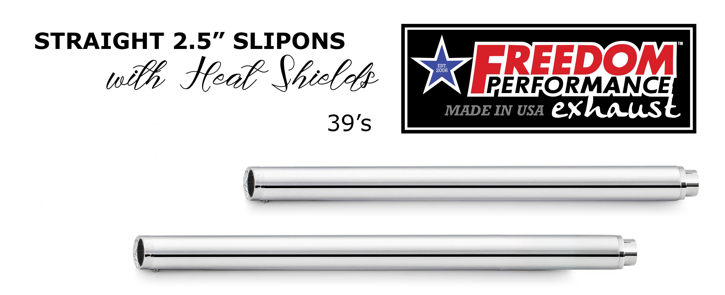 (BLOW OUT) HARLEY SOFTAIL 2.5" CLASSIC SLIP-ONS 1997-2017 *FITS FREEDOM HEADERS ONLY* (Copy)