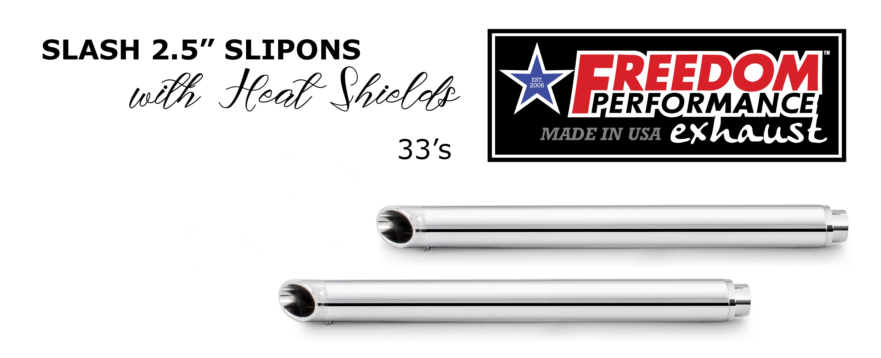 (BLOW OUT) HARLEY SOFTAIL 2.5" CLASSIC SLIP-ONS 1997-2017 *FITS FREEDOM HEADERS ONLY* (Copy)