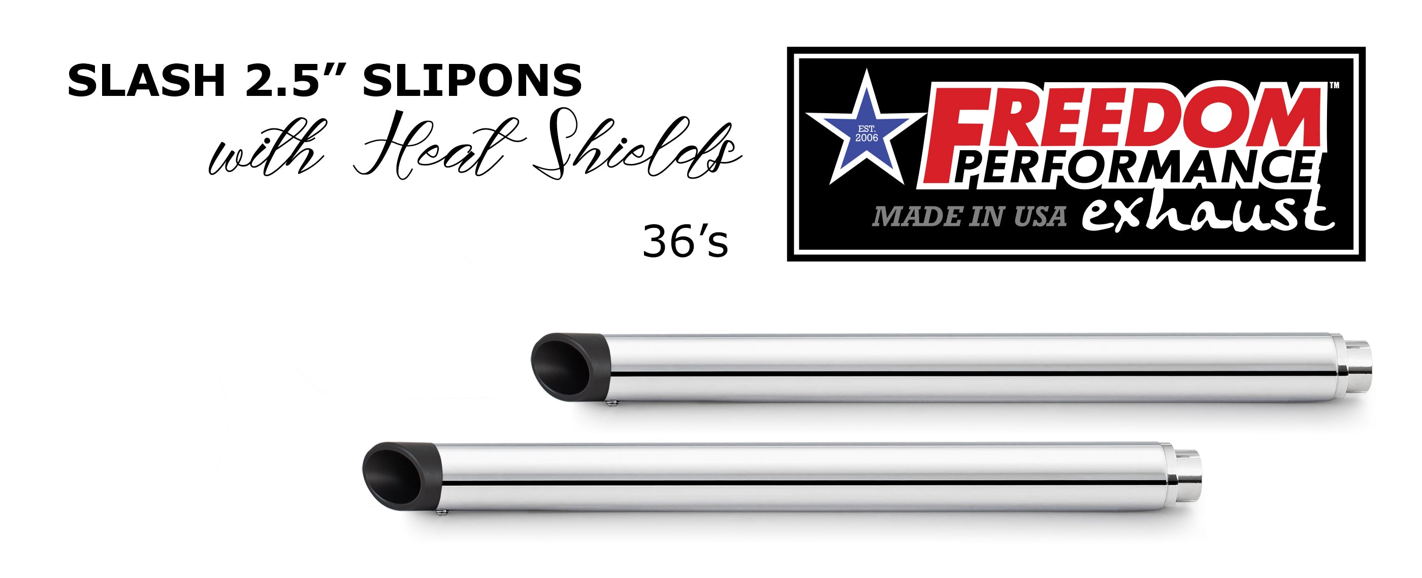 (BLOW OUT) HARLEY SOFTAIL 2.5" CLASSIC SLIP-ONS 1997-2017 *FITS FREEDOM HEADERS ONLY* (Copy)