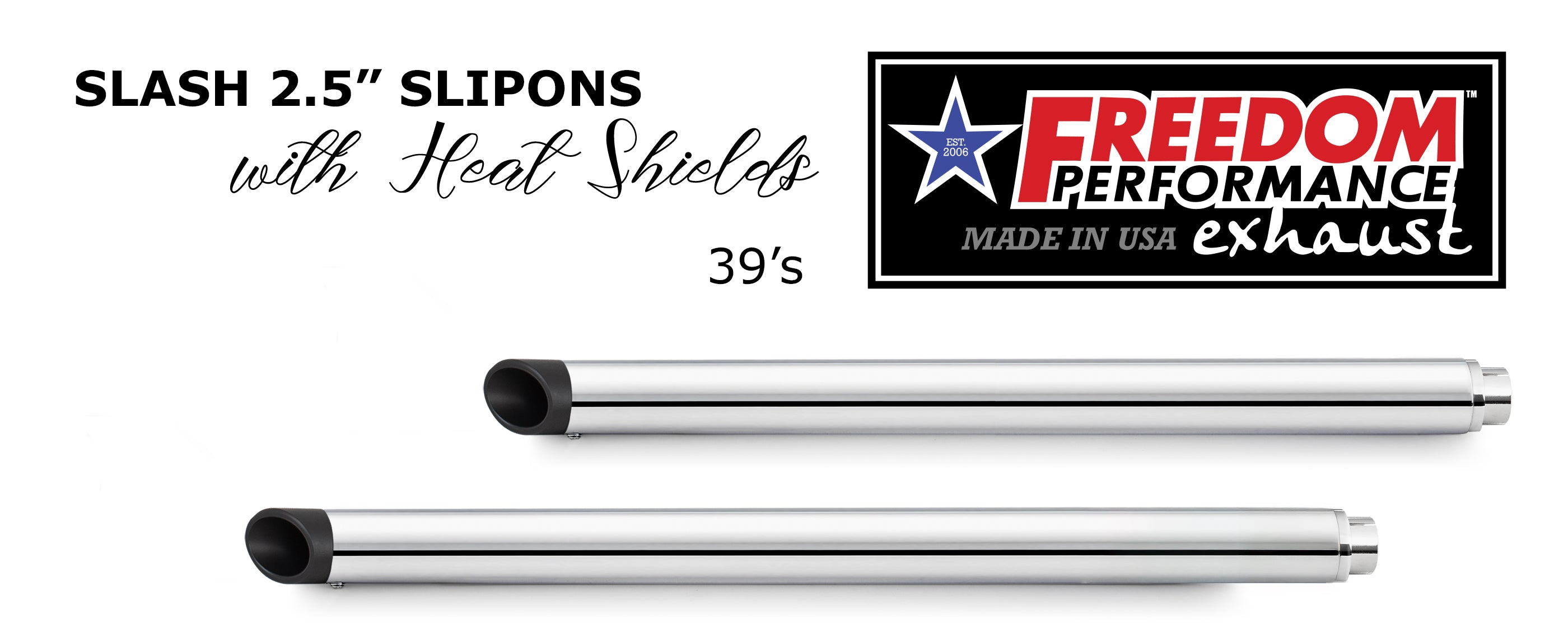(BLOW OUT) HARLEY SOFTAIL 2.5" CLASSIC SLIP-ONS 1997-2017 *FITS FREEDOM HEADERS ONLY* (Copy)