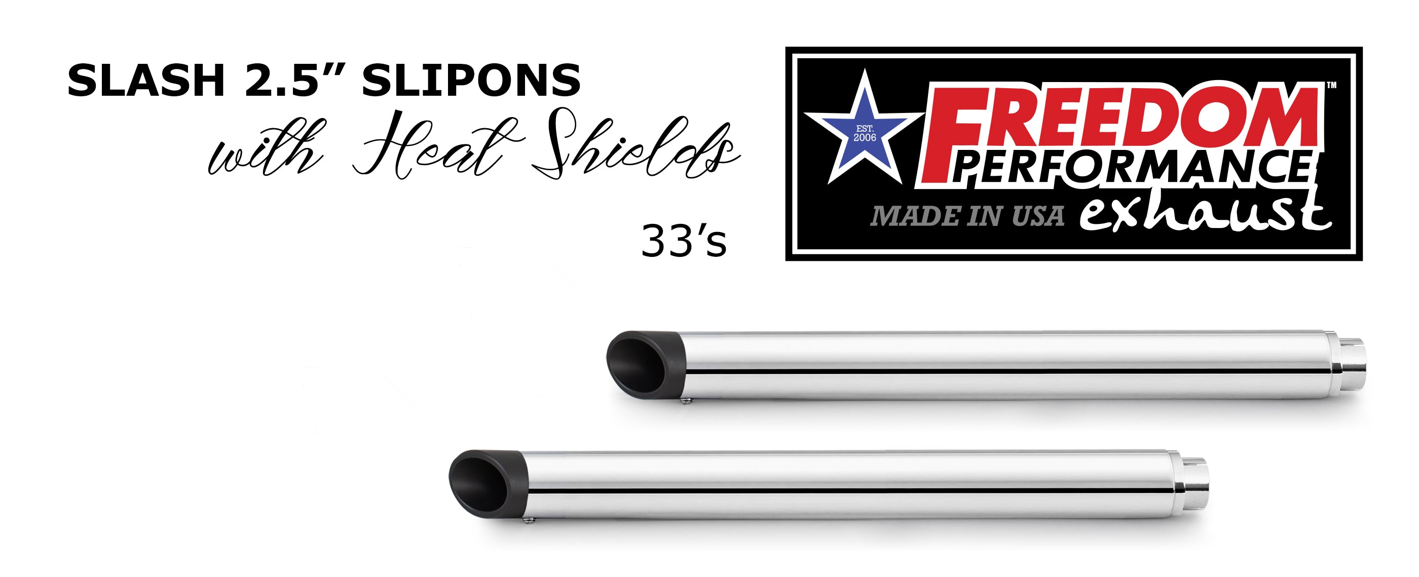 (BLOW OUT) HARLEY SOFTAIL 2.5" CLASSIC SLIP-ONS 1997-2017 *FITS FREEDOM HEADERS ONLY* (Copy)