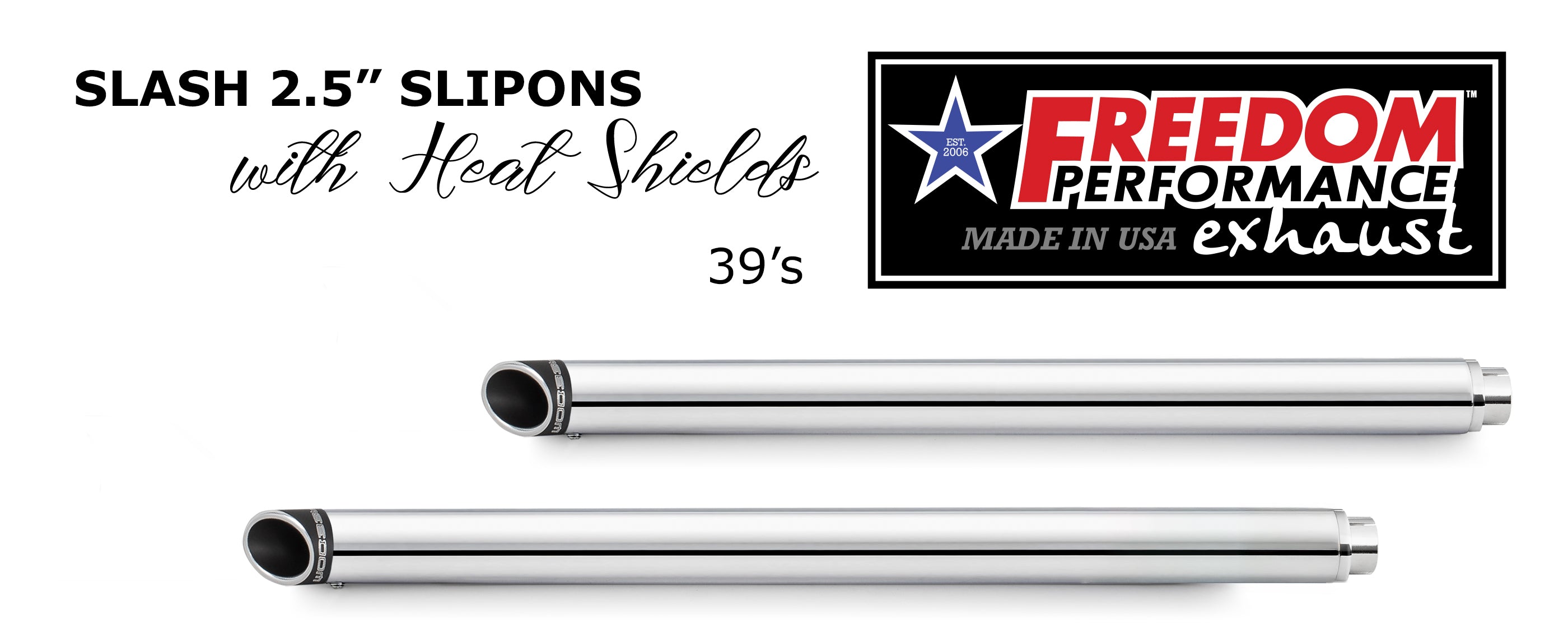 (BLOW OUT) HARLEY SOFTAIL 2.5" CLASSIC SLIP-ONS 1997-2017 *FITS FREEDOM HEADERS ONLY* (Copy)