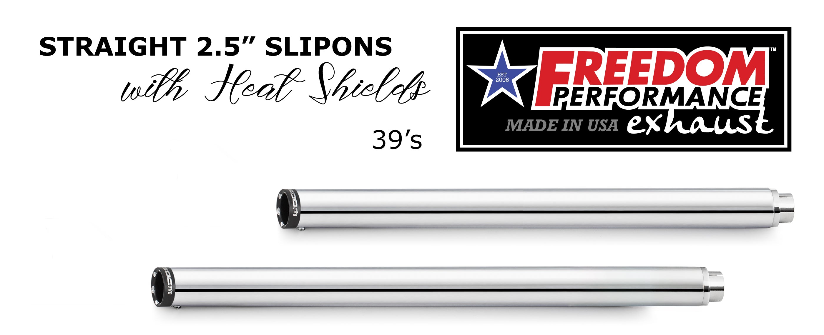 (BLOW OUT) HARLEY SOFTAIL 2.5" CLASSIC SLIP-ONS 1997-2017 *FITS FREEDOM HEADERS ONLY* (Copy)