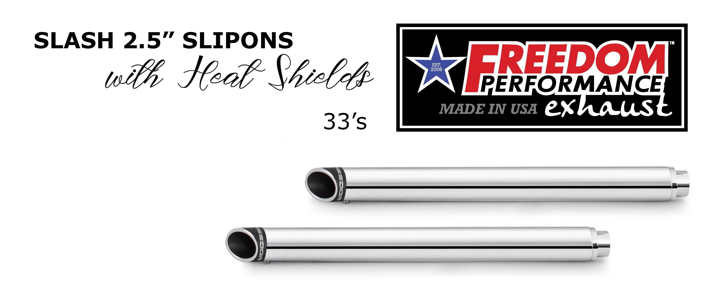 (BLOW OUT) HARLEY SOFTAIL 2.5" CLASSIC SLIP-ONS 1997-2017 *FITS FREEDOM HEADERS ONLY* (Copy)