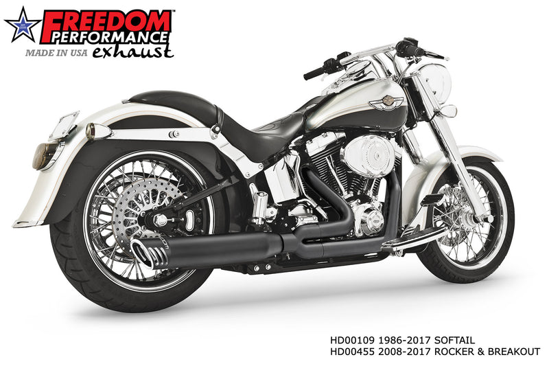 HARLEY SOFTAIL 4" RACING UNION 2-INTO-1 RIGHT-SIDE ONLY 1986-2017 (*SPECIAL ORDER)