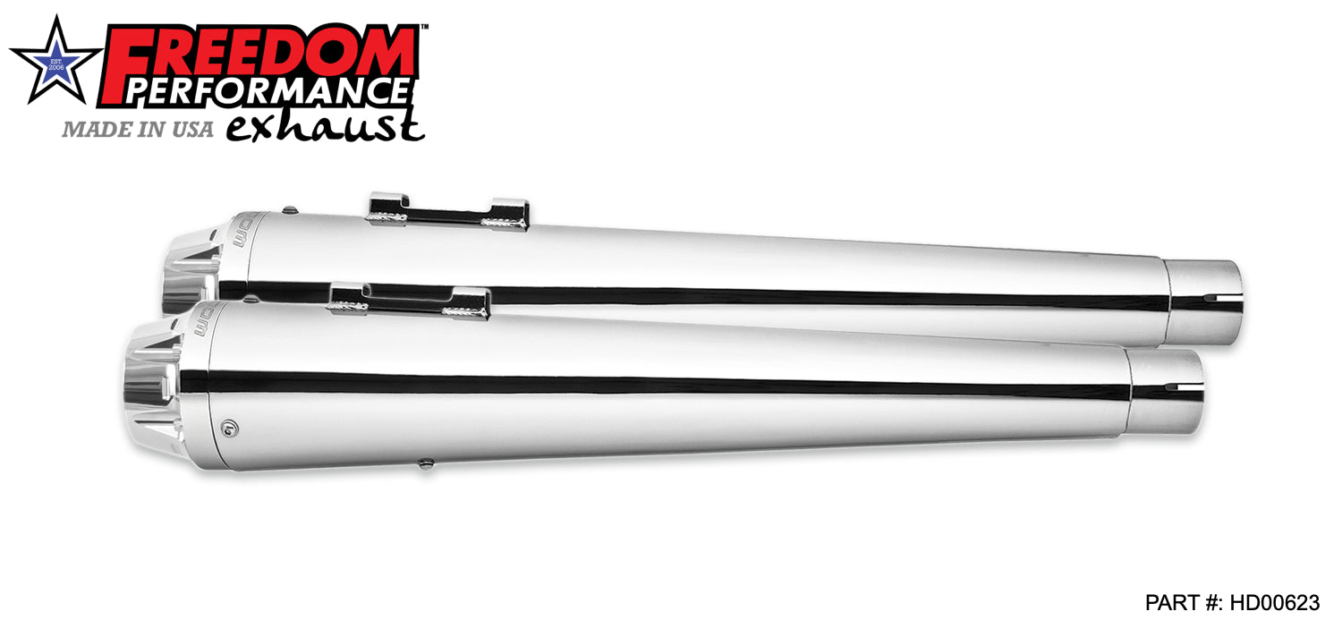 (BLOW OUT) HARLEY TOURING AMERICAN OUTLAW & COMBAT FLUTED 4.5" MEGAPHONE SLIP-ONS 2017-PRESENT
