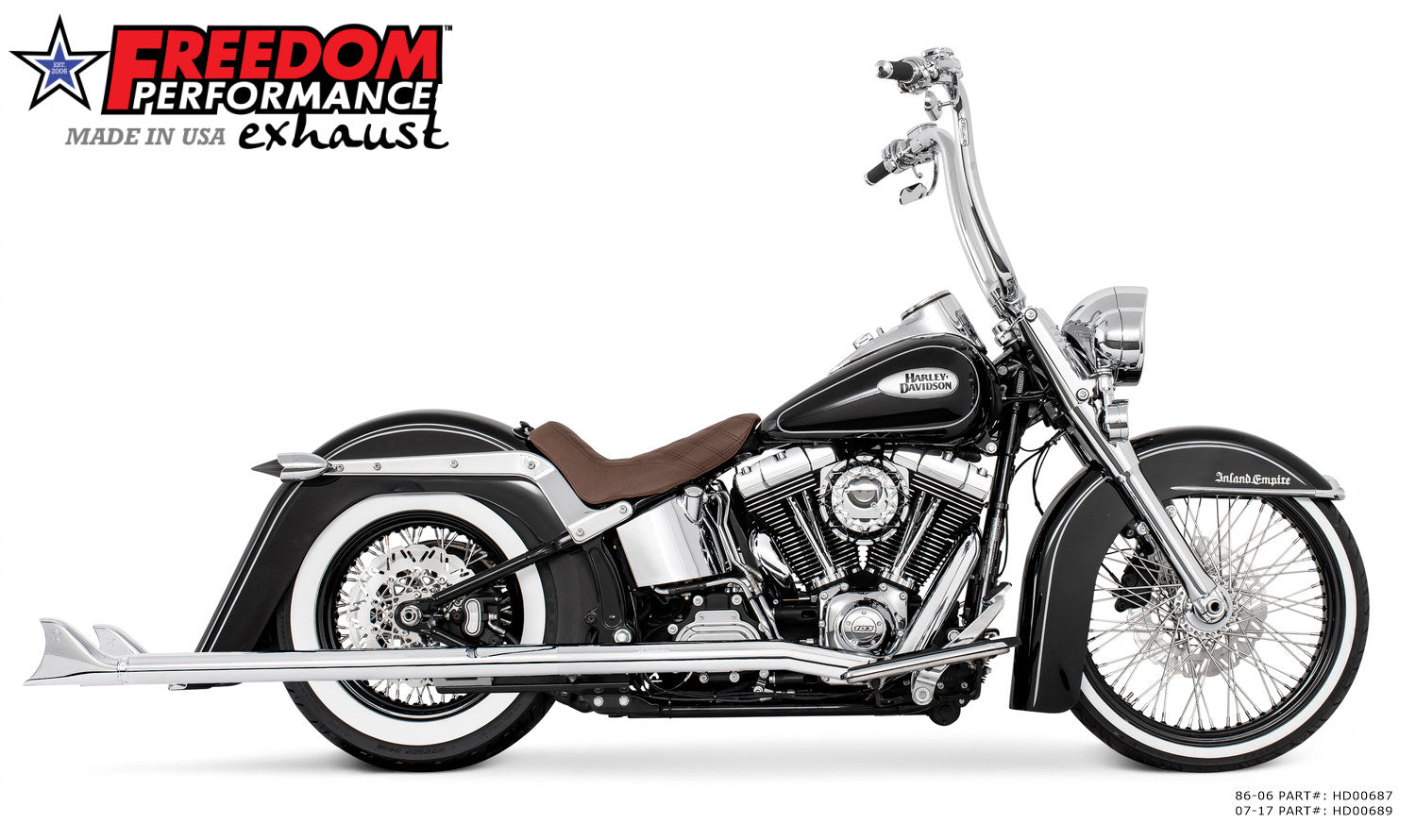 HARLEY SOFTAIL 2.5" CLASSIC TRUE-DUALS FULL SYSTEM Fits 1986-2006 or 2007-2017