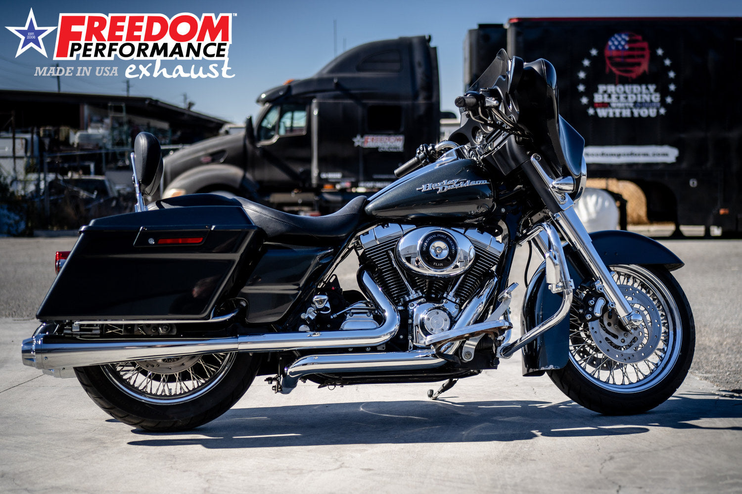 HARLEY TOURING AMERICAN OUTLAW & COMBAT FLUTED 4.5" MEGAPHONE SLIP-ONS BUNDLE 1995-PRESENT