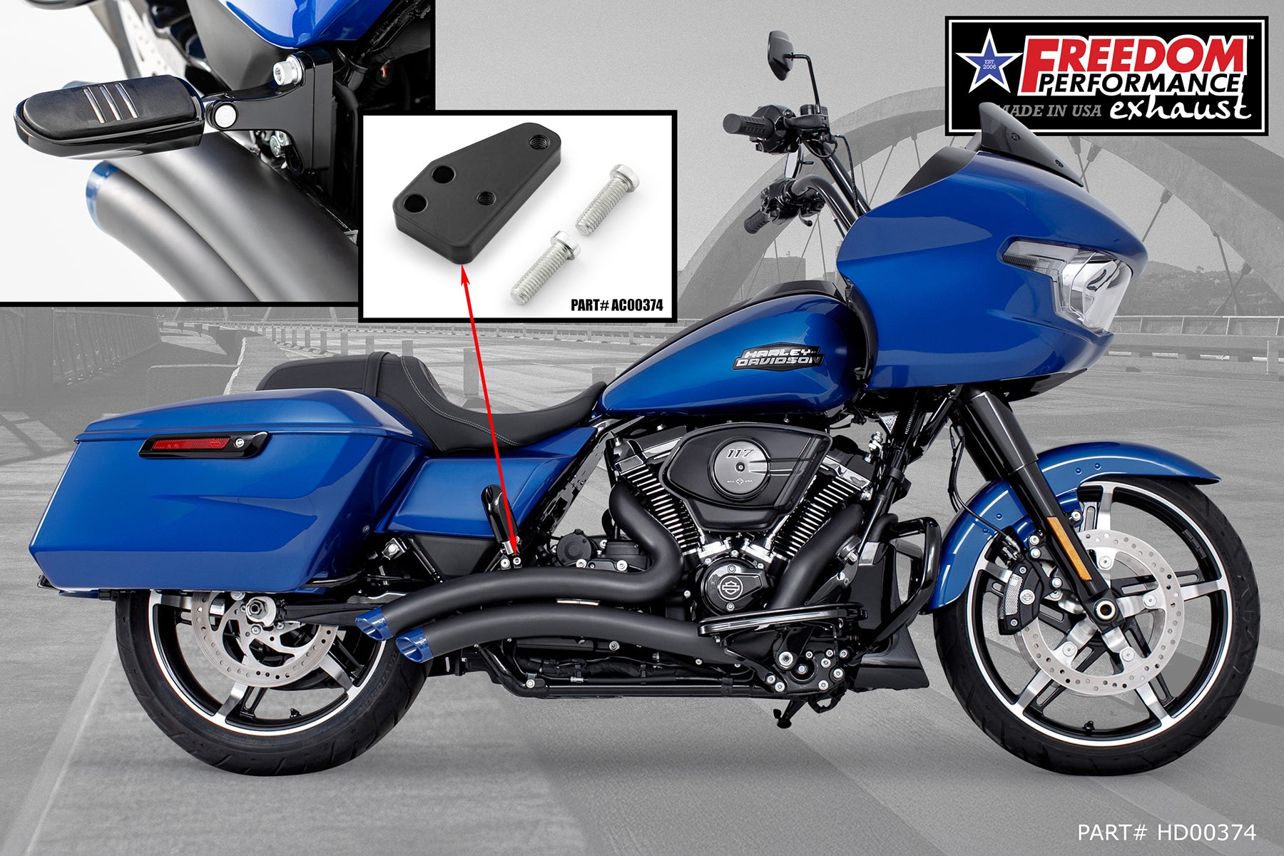 HARLEY TOURING PEG RE-LOCATOR BRACKET ACCESSORIES 1995-PRESENT (SPECIAL ORDER)