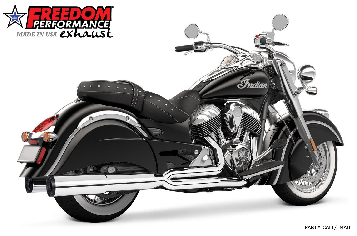 INDIAN VINTAGE/CLASSIC UNION 2-INTO-1 (RIGHT-SIDE ONLY) 2014-2020 PICTURE SHOWS LEFT GHOST PIPE SOLD SEPERATELY*