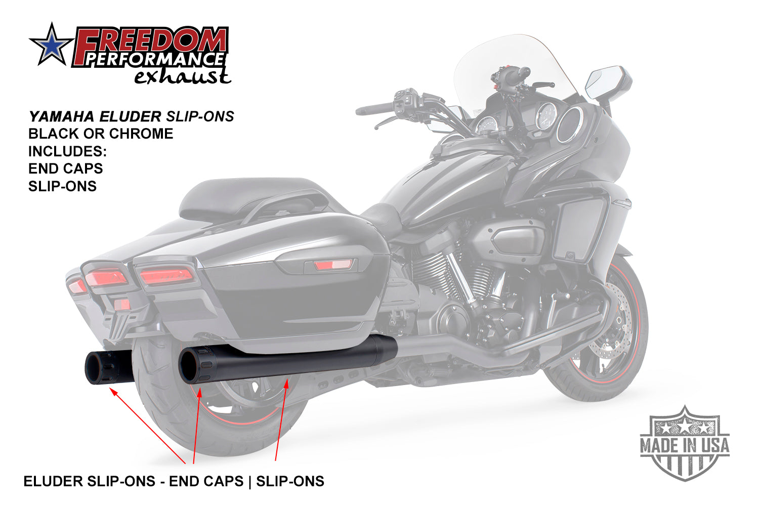 (BLOW OUT) YAMAHA ELUDER TRUE-DUAL HEADERS W/ HEATSHIELDS Mounting HARDWARE
