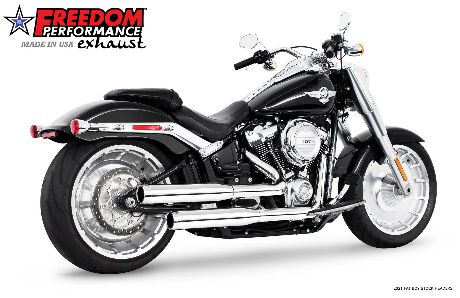 HARLEY SOFTAIL/M8 WIDE TIRE STANDARD, LOW RIDER, SLIM, FAT BOY, BREAKOUT & STREET BOB 3.25" SLIP-ONS