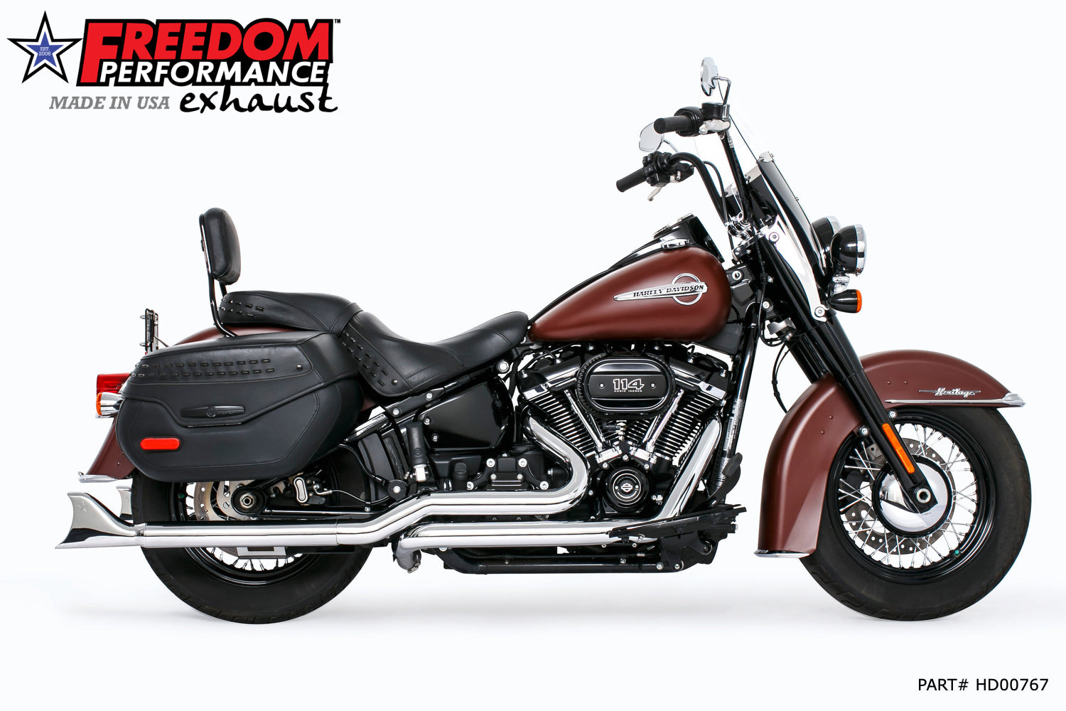 HARLEY M8 SOFTAIL 2.5" TUCK & UNDER TRUE DUALS FULL SYSTEM 2018-PRESENT BUNDLE *NOT FOR WIDE TIRE BIKES