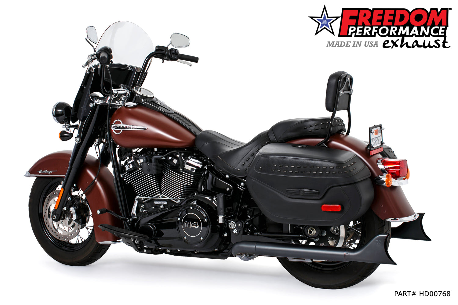 HARLEY M8 SOFTAIL 2.5" TUCK & UNDER TRUE DUALS FULL SYSTEM 2018-PRESENT BUNDLE *NOT FOR WIDE TIRE BIKES