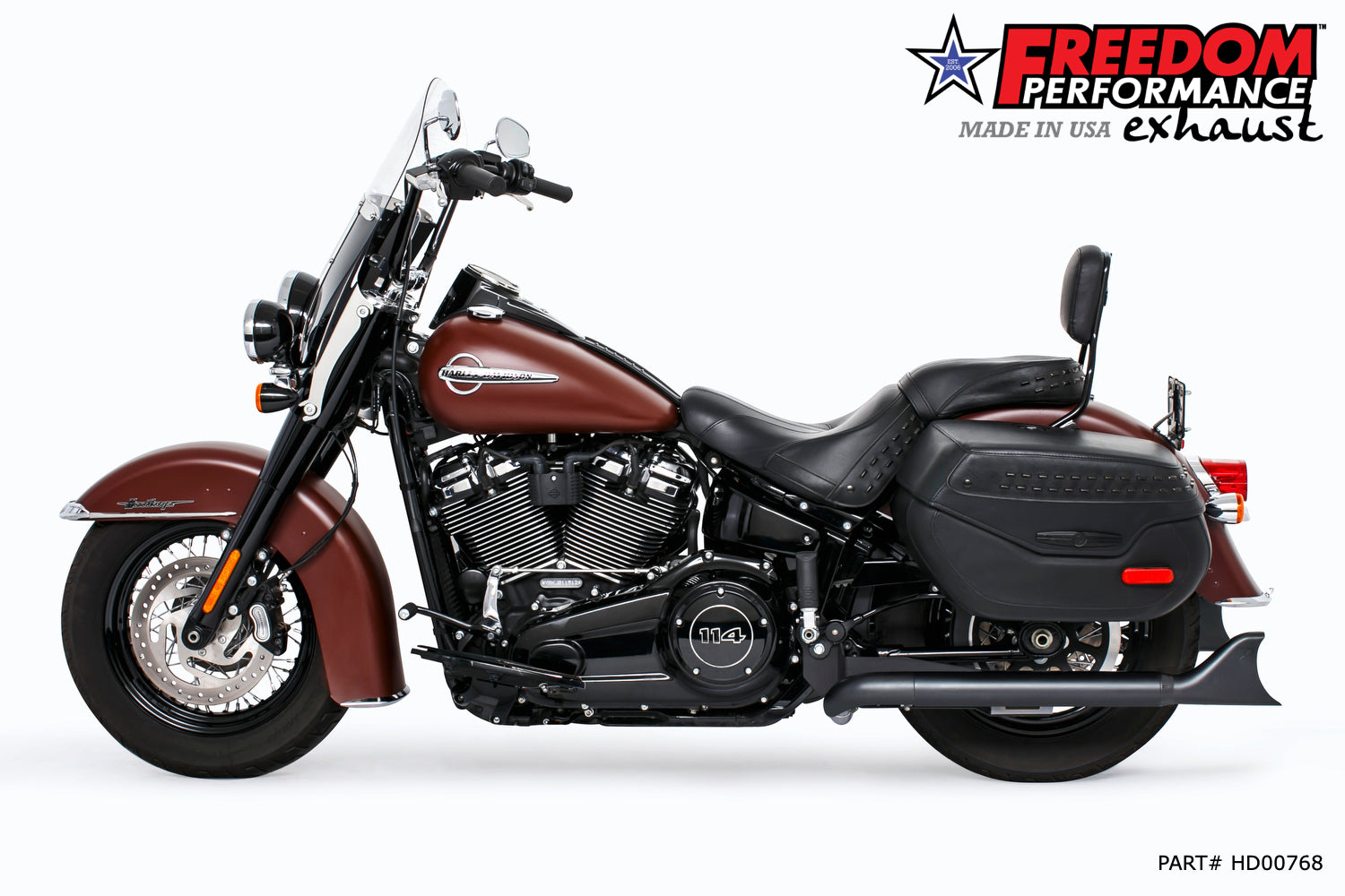 HARLEY M8 SOFTAIL 2.5" TUCK & UNDER TRUE DUALS FULL SYSTEM 2018-PRESENT BUNDLE *NOT FOR WIDE TIRE BIKES