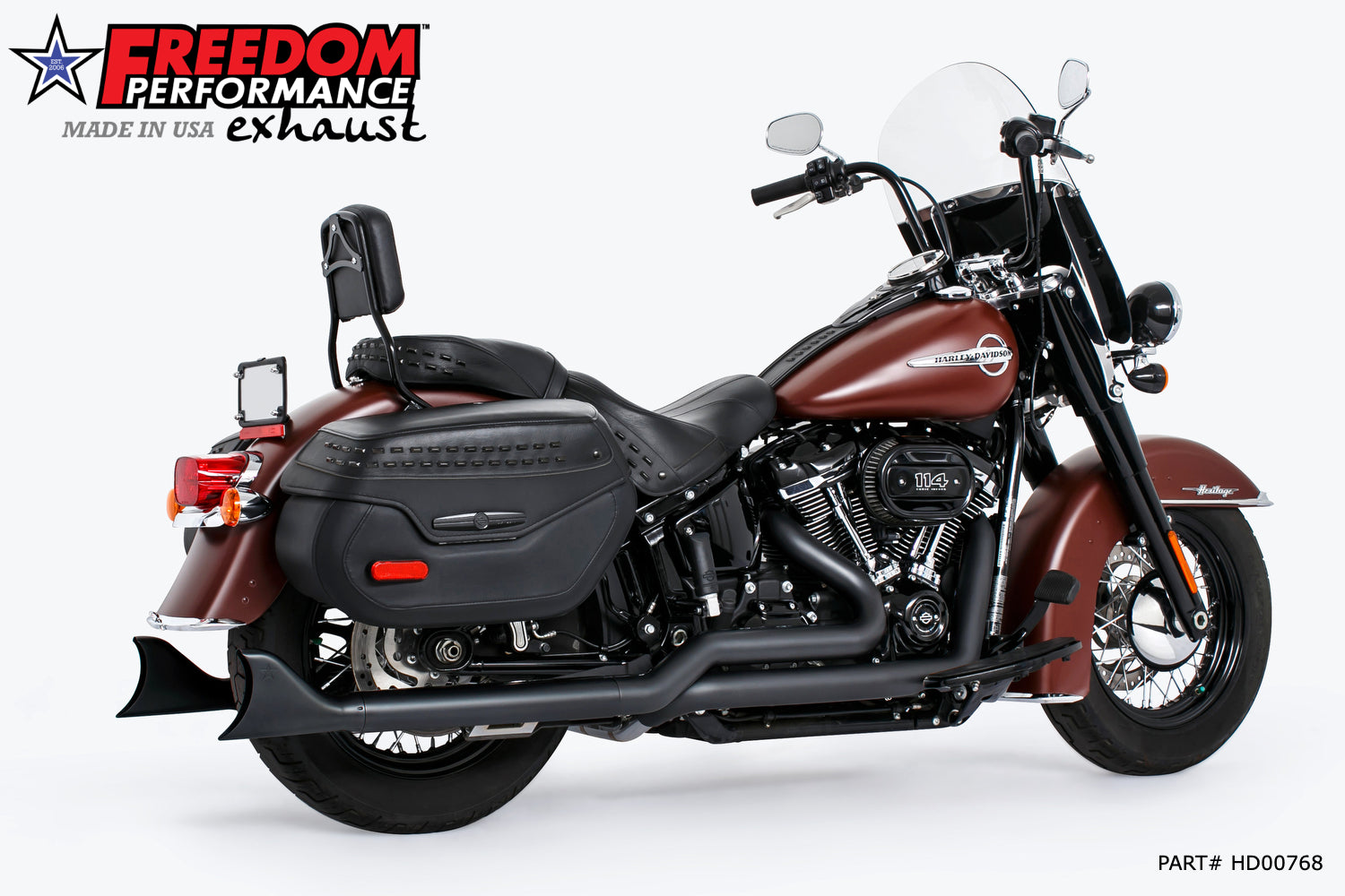 HARLEY M8 SOFTAIL 2.5" TUCK & UNDER TRUE DUALS FULL SYSTEM 2018-PRESENT BUNDLE *NOT FOR WIDE TIRE BIKES