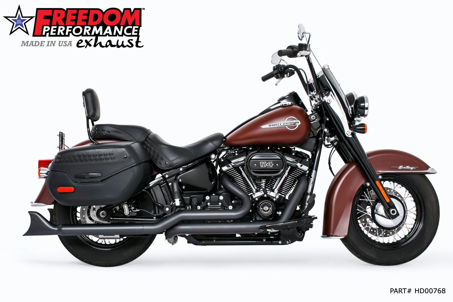 HARLEY M8 SOFTAIL 2.5" TUCK & UNDER TRUE DUALS FULL SYSTEM 2018-PRESENT BUNDLE *NOT FOR WIDE TIRE BIKES