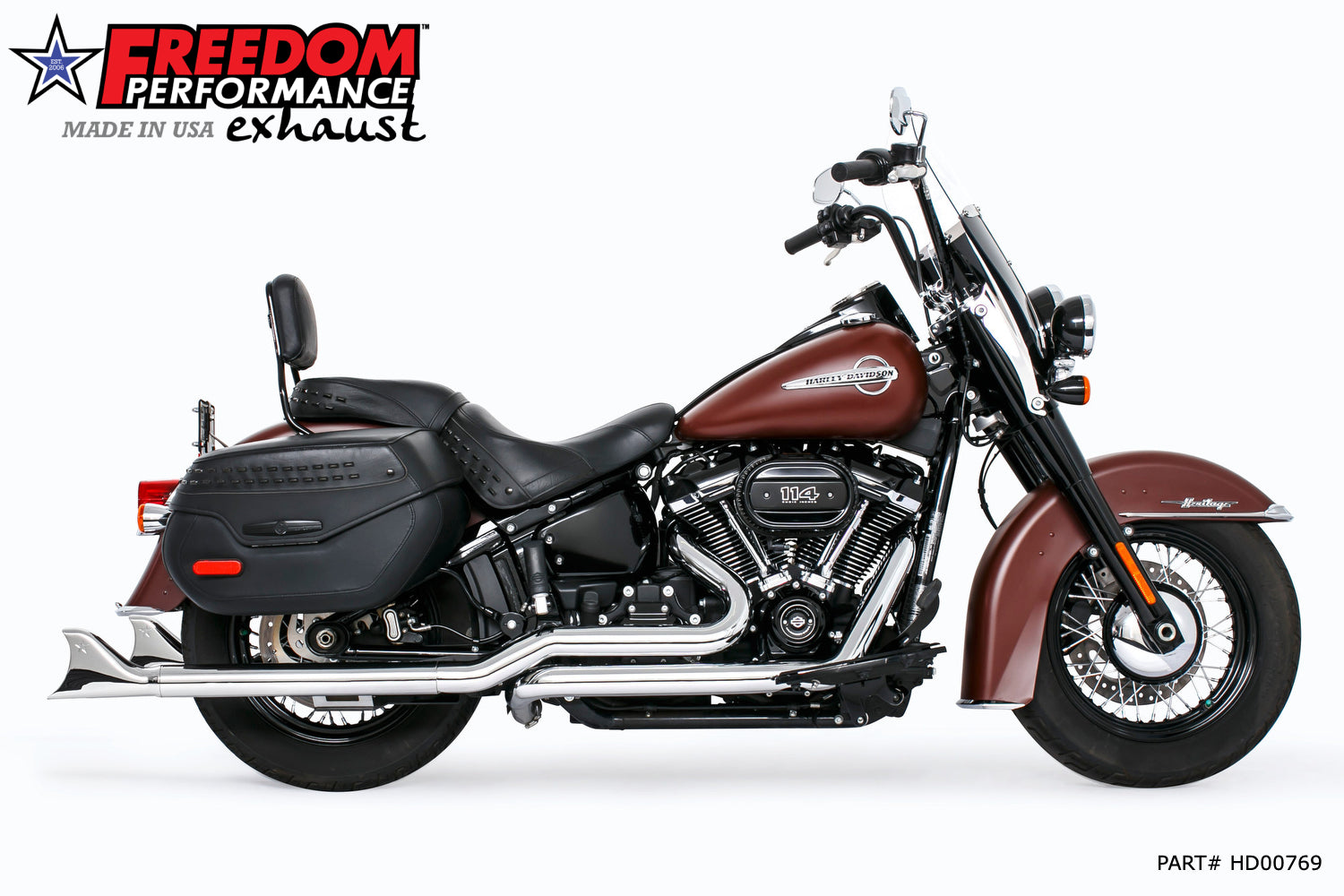 HARLEY M8 SOFTAIL 2.5" TUCK & UNDER TRUE DUALS FULL SYSTEM 2018-PRESENT BUNDLE *NOT FOR WIDE TIRE BIKES