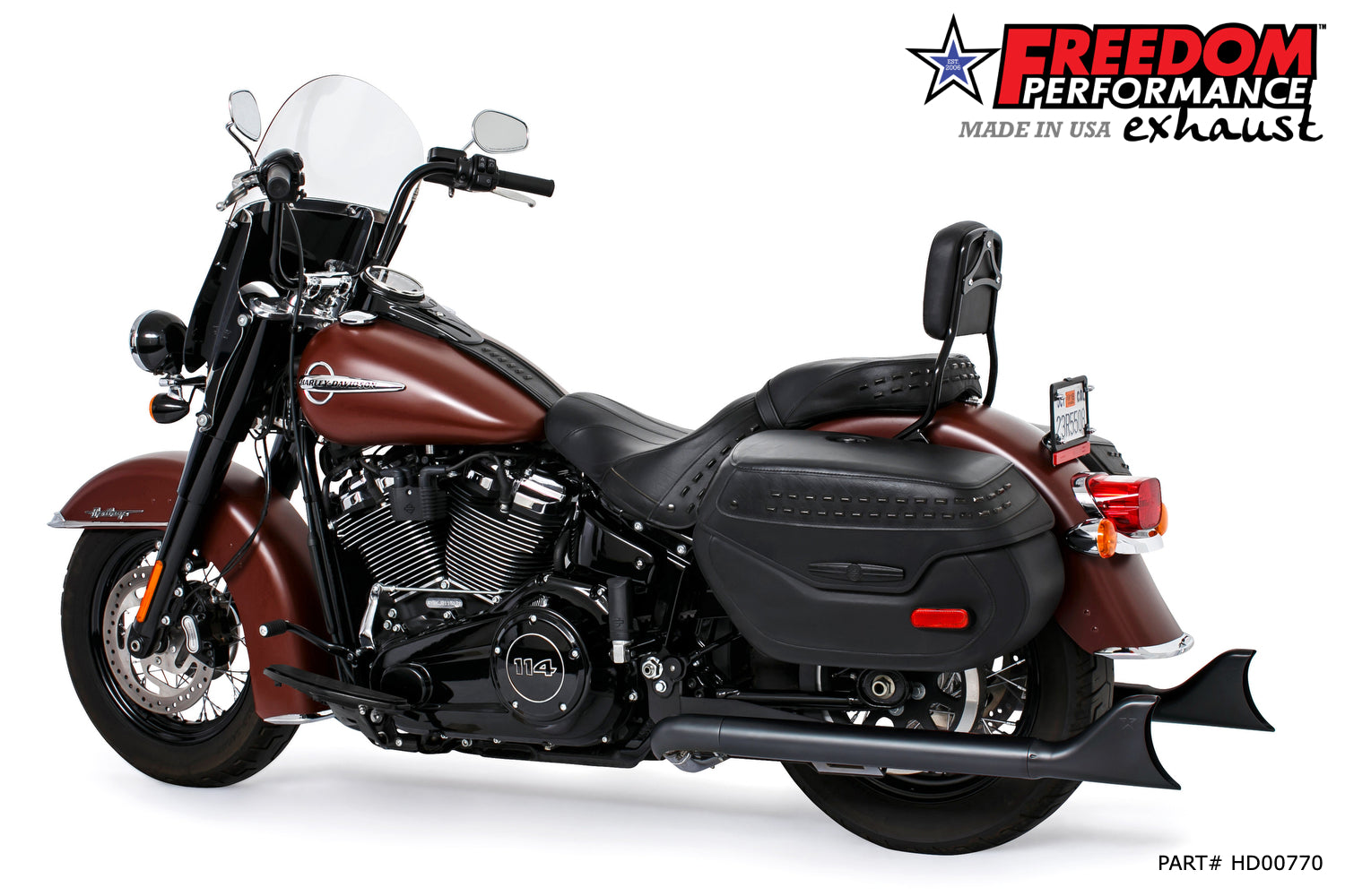 HARLEY M8 SOFTAIL 2.5" TUCK & UNDER TRUE DUALS FULL SYSTEM 2018-PRESENT BUNDLE *NOT FOR WIDE TIRE BIKES