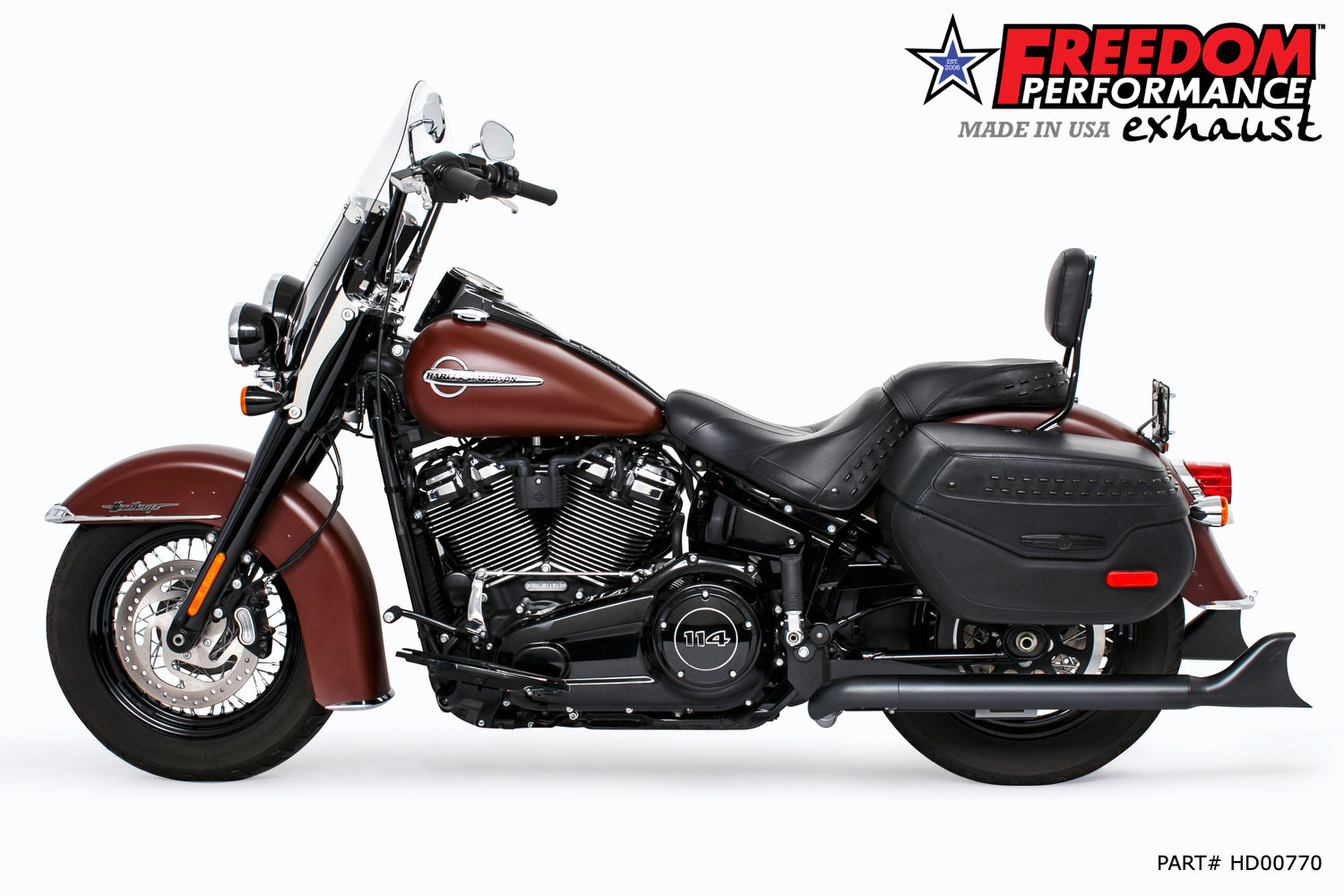 HARLEY M8 SOFTAIL 2.5" TUCK & UNDER TRUE DUALS FULL SYSTEM 2018-PRESENT BUNDLE *NOT FOR WIDE TIRE BIKES