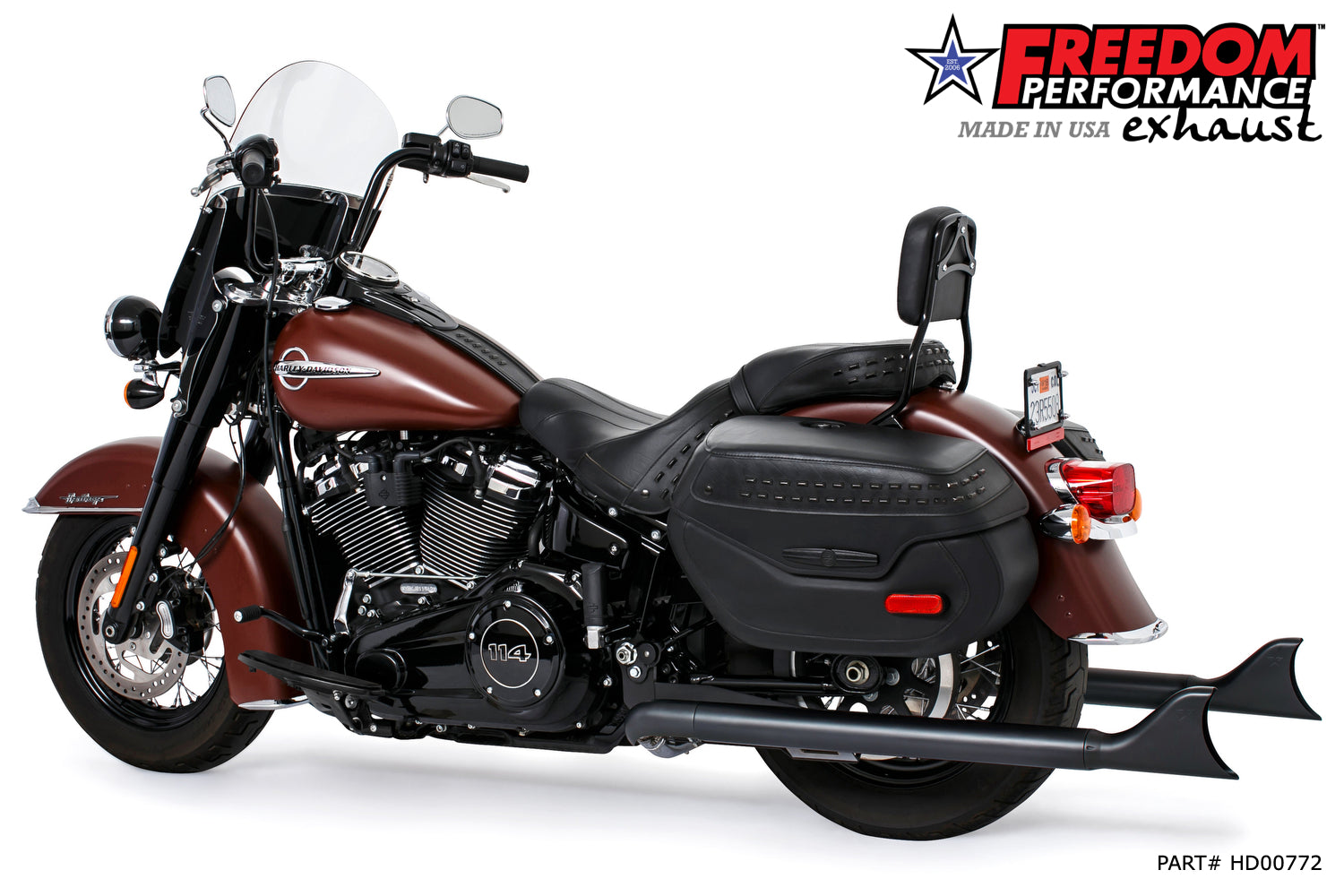 HARLEY M8 SOFTAIL 2.5" TUCK & UNDER TRUE DUALS FULL SYSTEM 2018-PRESENT BUNDLE *NOT FOR WIDE TIRE BIKES