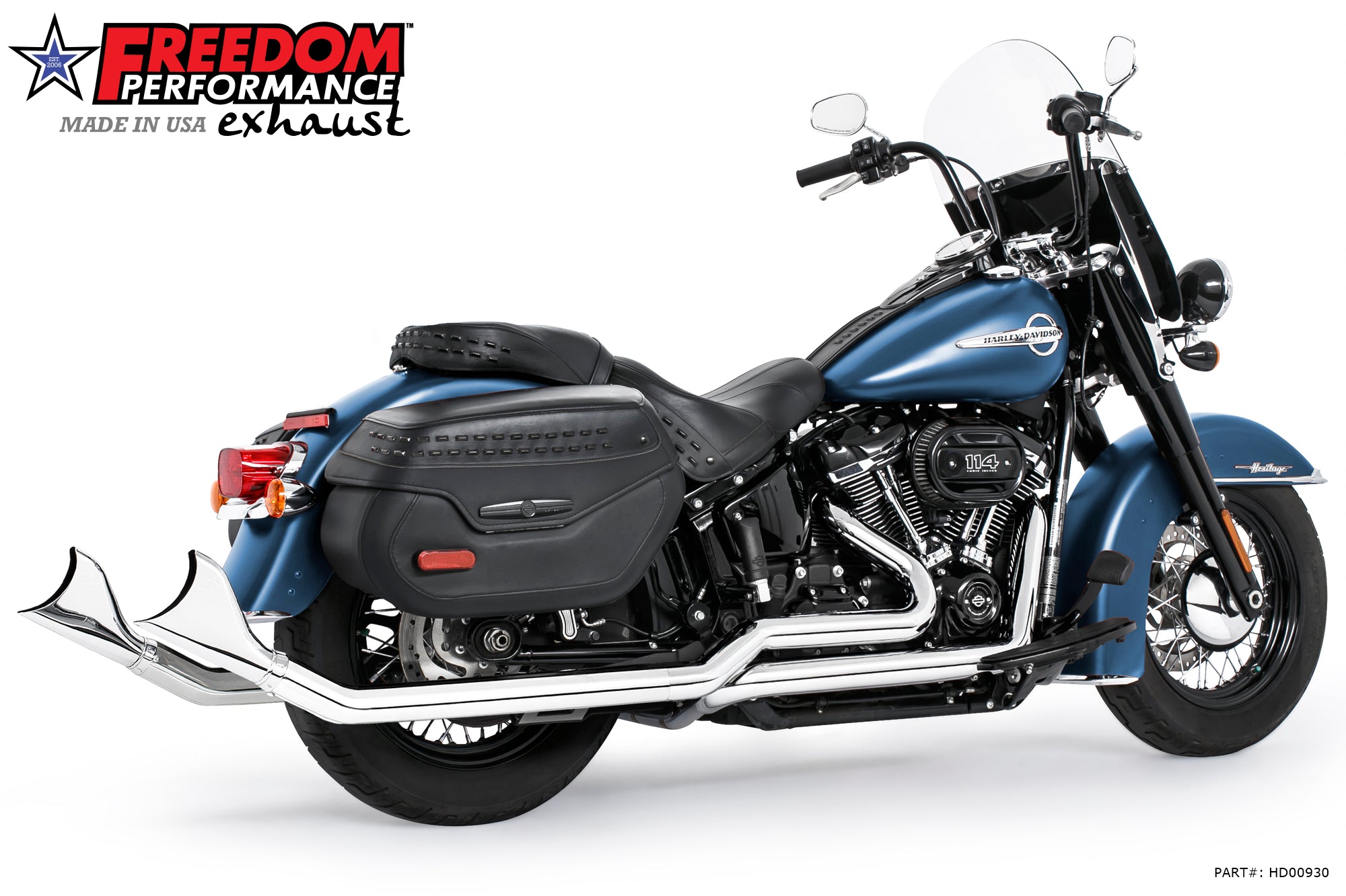 HARLEY M8 SOFTAIL 2.5" TUCK & UNDER TRUE DUALS FULL SYSTEM 2018-PRESENT BUNDLE *NOT FOR WIDE TIRE BIKES