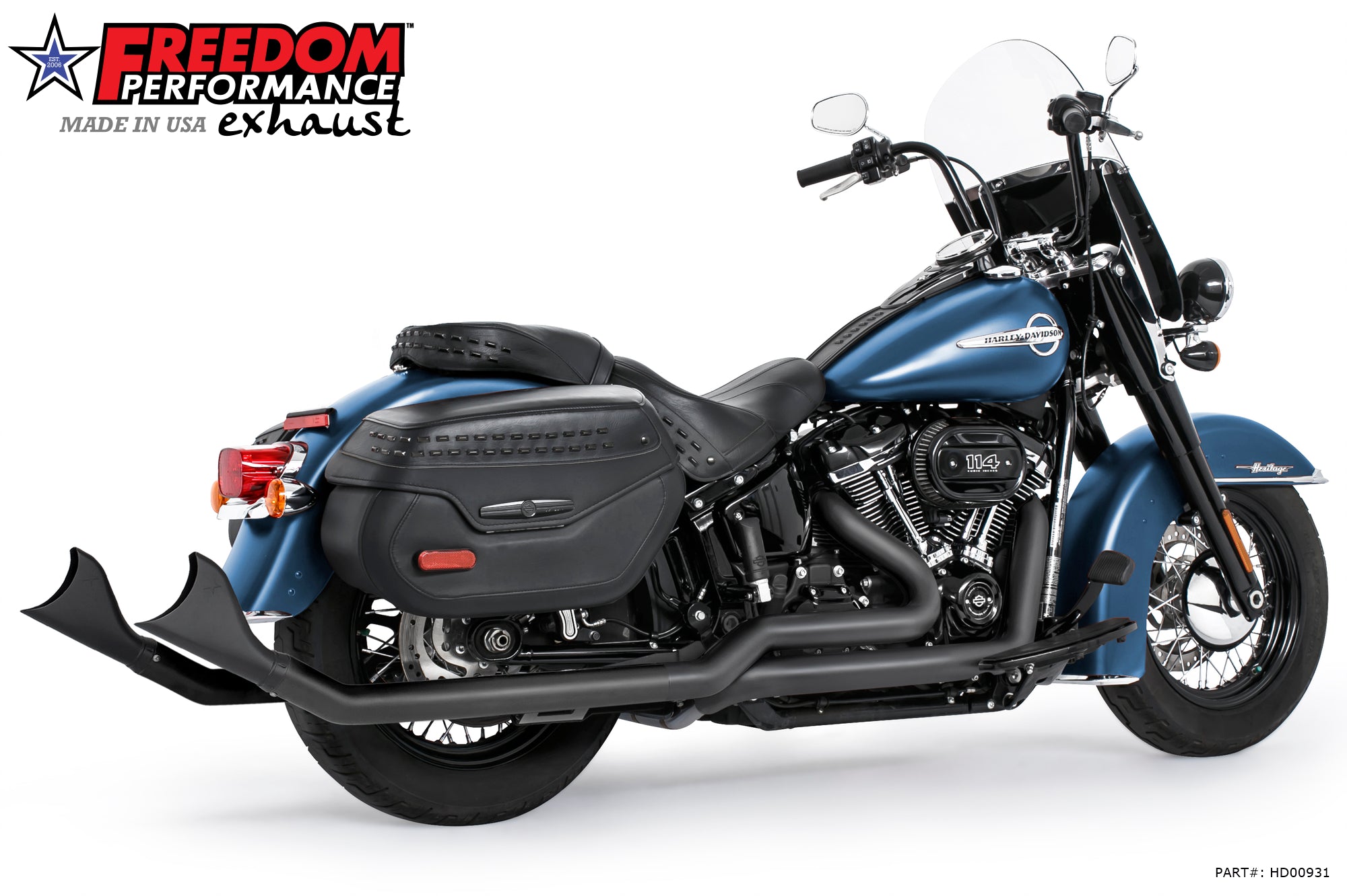 HARLEY M8 SOFTAIL 2.5" TUCK & UNDER TRUE DUALS FULL SYSTEM 2018-PRESENT BUNDLE *NOT FOR WIDE TIRE BIKES