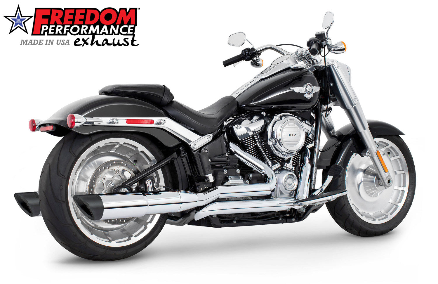 HARLEY SOFTAIL/M8 FAT BOY BREAKOUT ONLY 4.5” TWO-STEP TUCK & UNDER FULL SYSTEM 2018-PRESENT