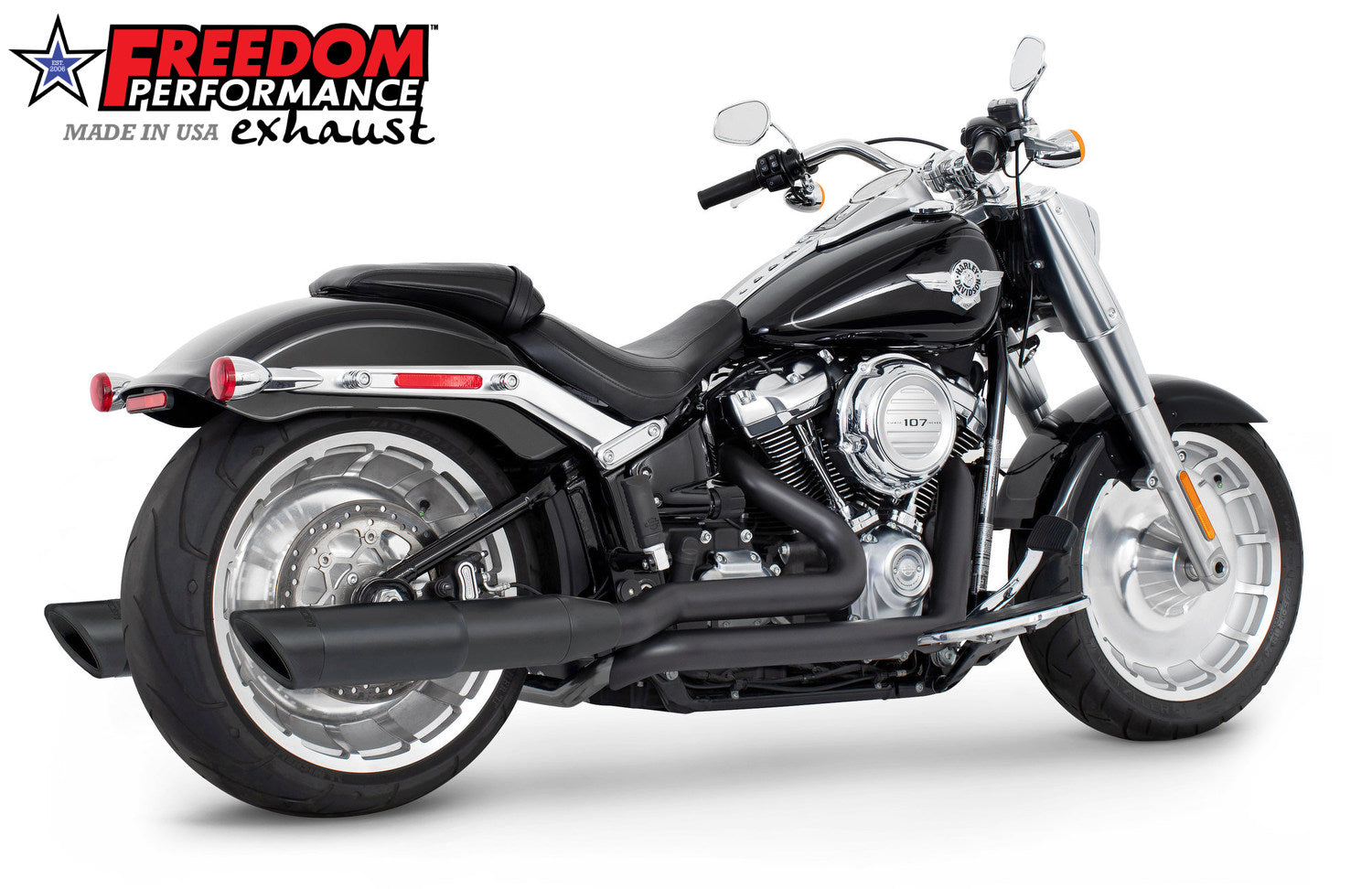 HARLEY SOFTAIL/M8 FAT BOY BREAKOUT ONLY 4.5” TWO-STEP TUCK & UNDER FULL SYSTEM 2018-PRESENT