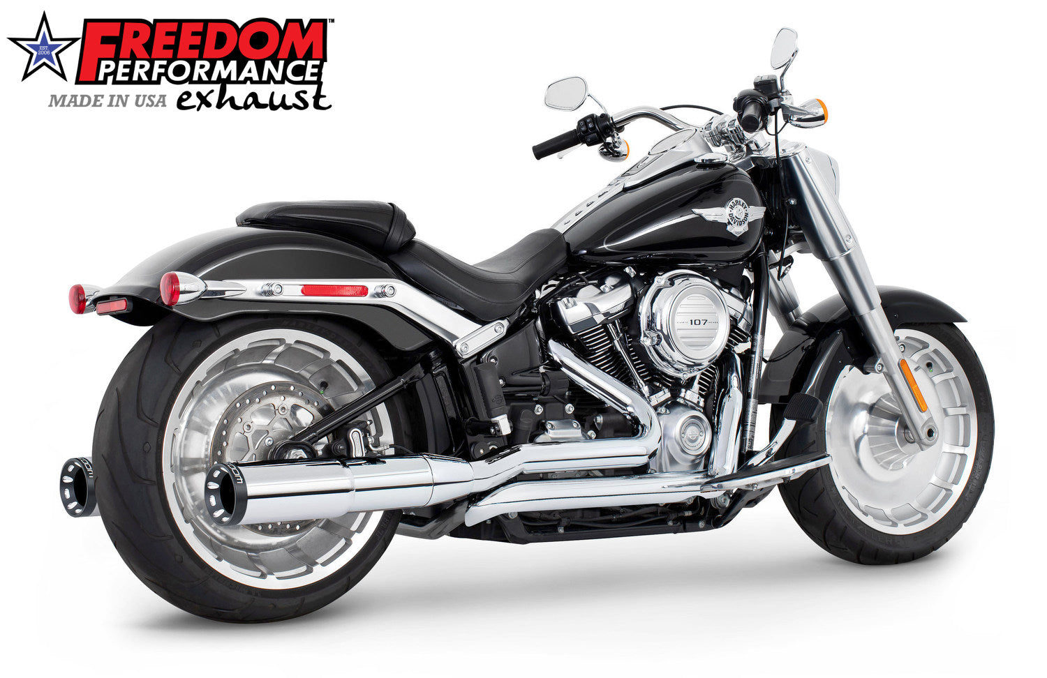 HARLEY SOFTAIL/M8 FAT BOY BREAKOUT ONLY 4.5” TWO-STEP TUCK & UNDER FULL SYSTEM 2018-PRESENT