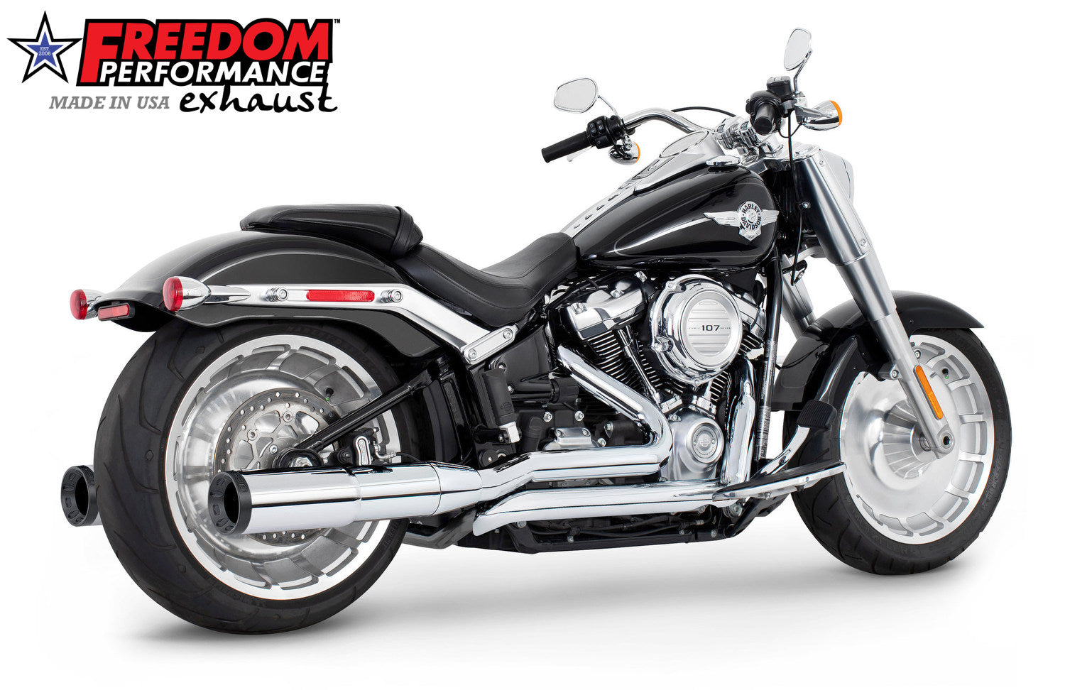 HARLEY SOFTAIL/M8 FAT BOY BREAKOUT ONLY 4.5” TWO-STEP TUCK & UNDER FULL SYSTEM 2018-PRESENT