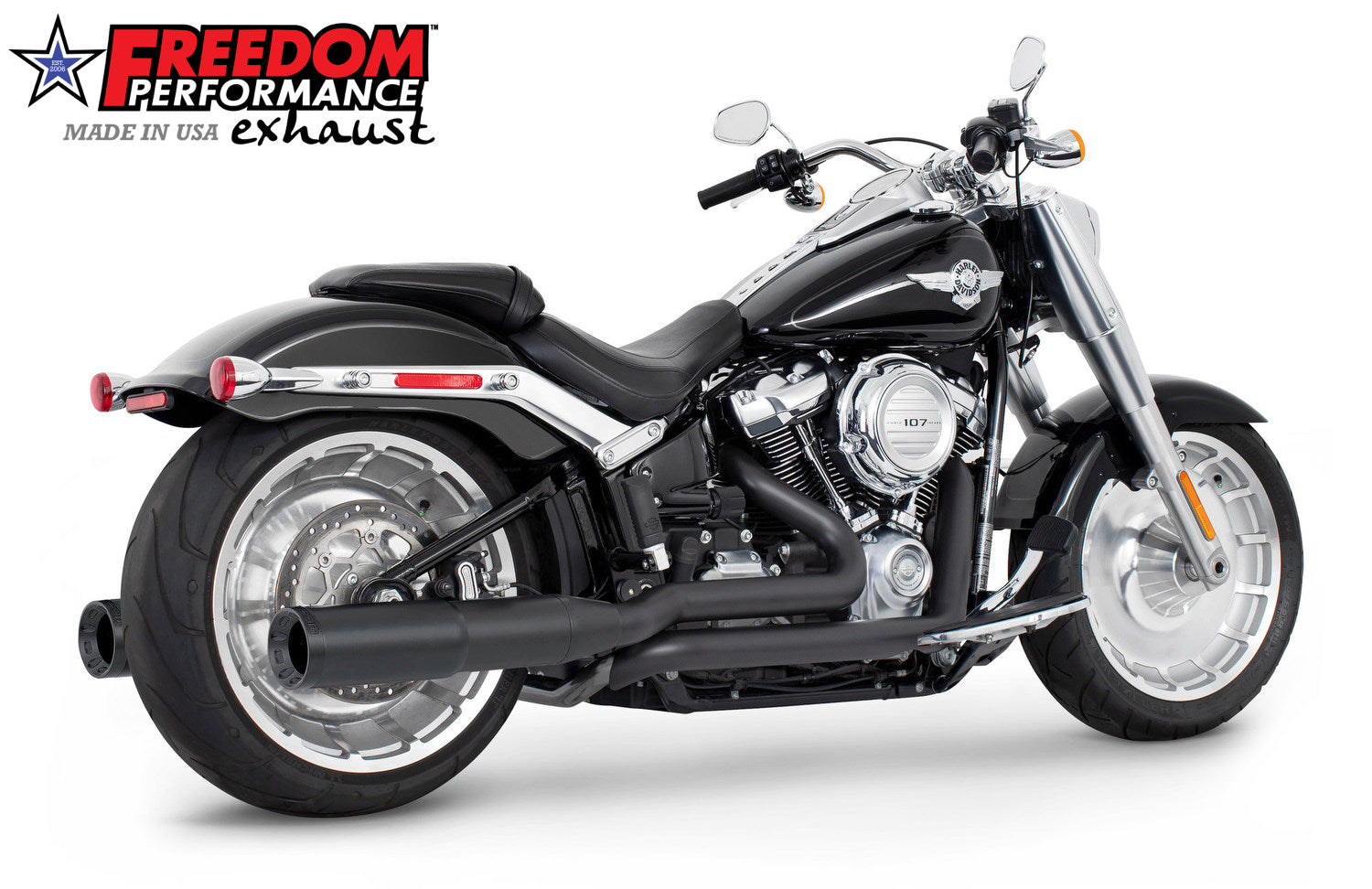 HARLEY SOFTAIL/M8 FAT BOY BREAKOUT ONLY 4.5” TWO-STEP TUCK & UNDER FULL SYSTEM 2018-PRESENT