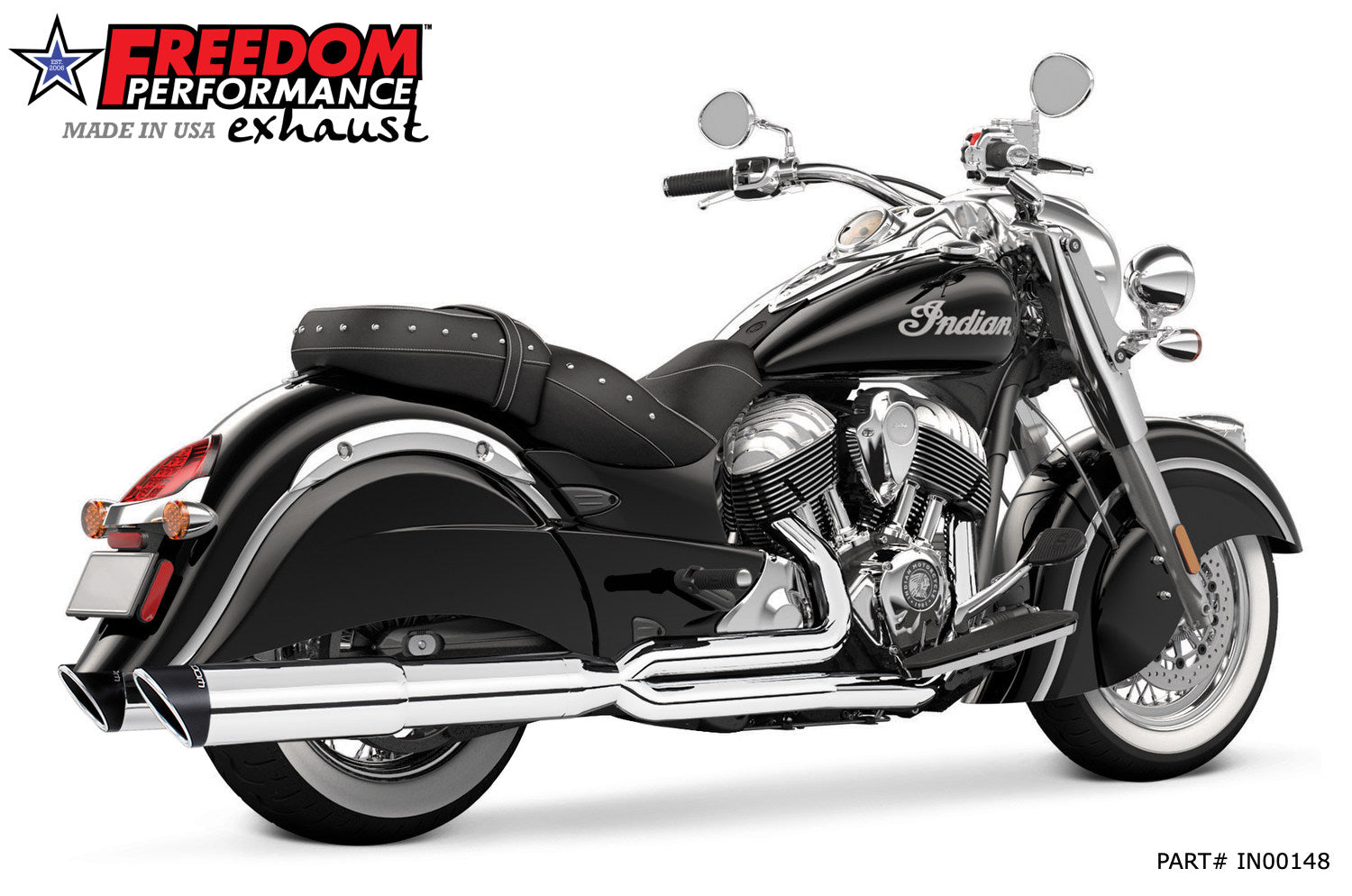 INDIAN VINTAGE/CLASSIC UNION 2-INTO-1 (RIGHT-SIDE ONLY) 2014-2020 PICTURE SHOWS LEFT GHOST PIPE SOLD SEPERATELY*