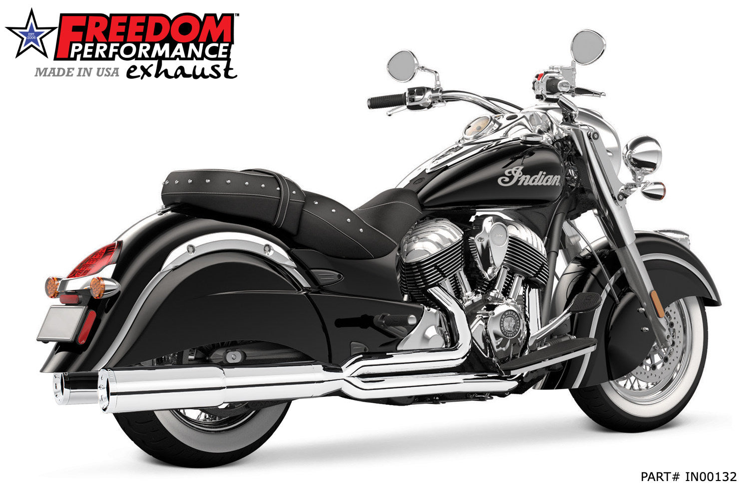 INDIAN VINTAGE/CLASSIC UNION 2-INTO-1 (RIGHT-SIDE ONLY) 2014-2020 PICTURE SHOWS LEFT GHOST PIPE SOLD SEPERATELY*