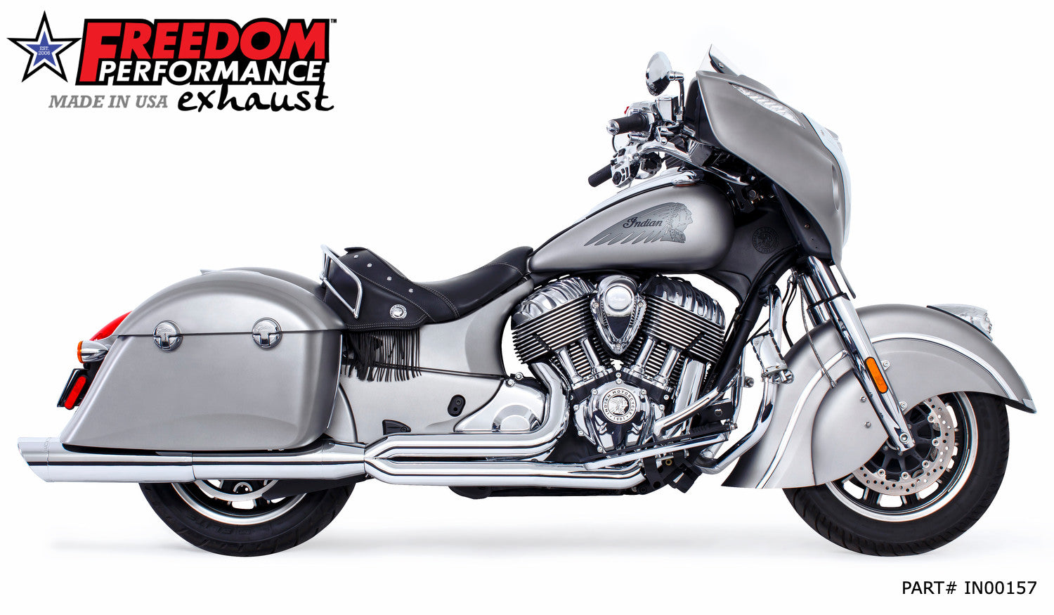 INDIAN CHIEFTAIN / ROADMASTER / SPRINGFIELD W/ HARD BAGS UNION 2-INTO-1 "RIGHT-SIDE ONLY" 2014-PRESENT (SPECIAL ORDER)