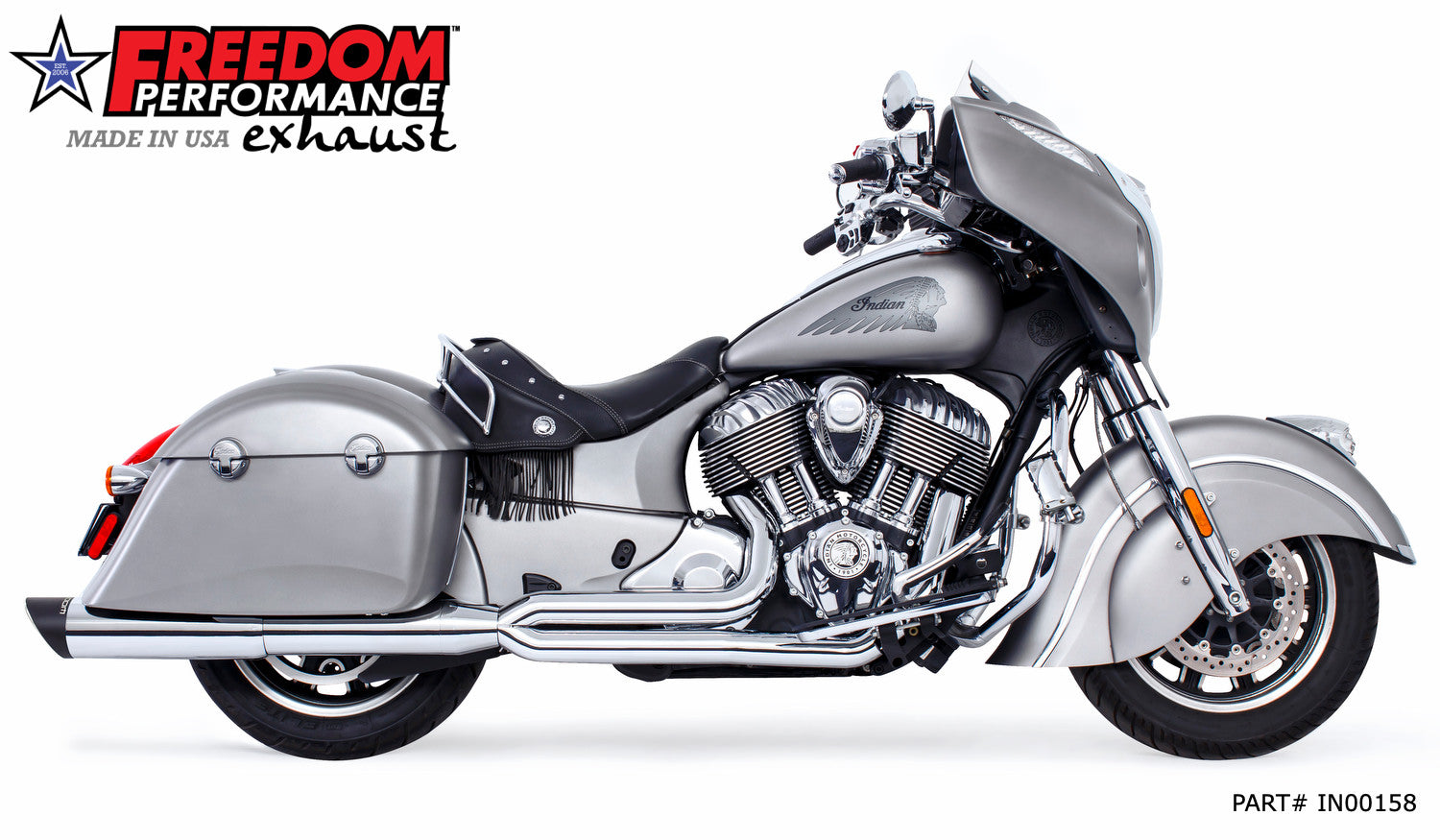 INDIAN CHIEFTAIN / ROADMASTER / SPRINGFIELD W/ HARD BAGS UNION 2-INTO-1 "RIGHT-SIDE ONLY" 2014-PRESENT (SPECIAL ORDER)