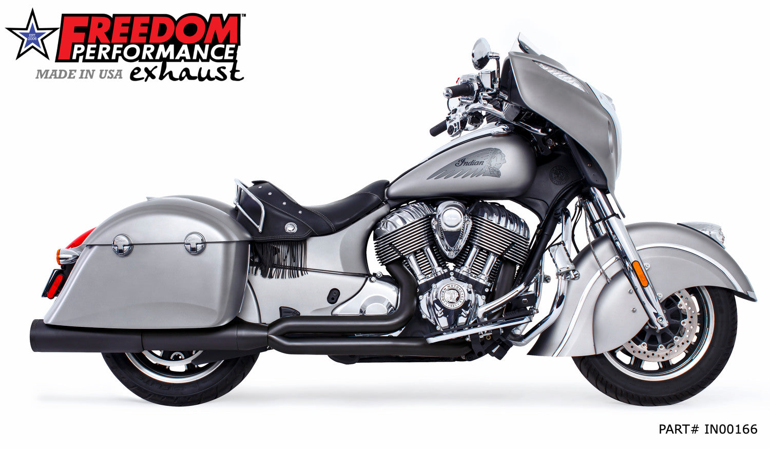 INDIAN CHIEFTAIN / ROADMASTER / SPRINGFIELD W/ HARD BAGS UNION 2-INTO-1 "RIGHT-SIDE ONLY" 2014-PRESENT (SPECIAL ORDER)