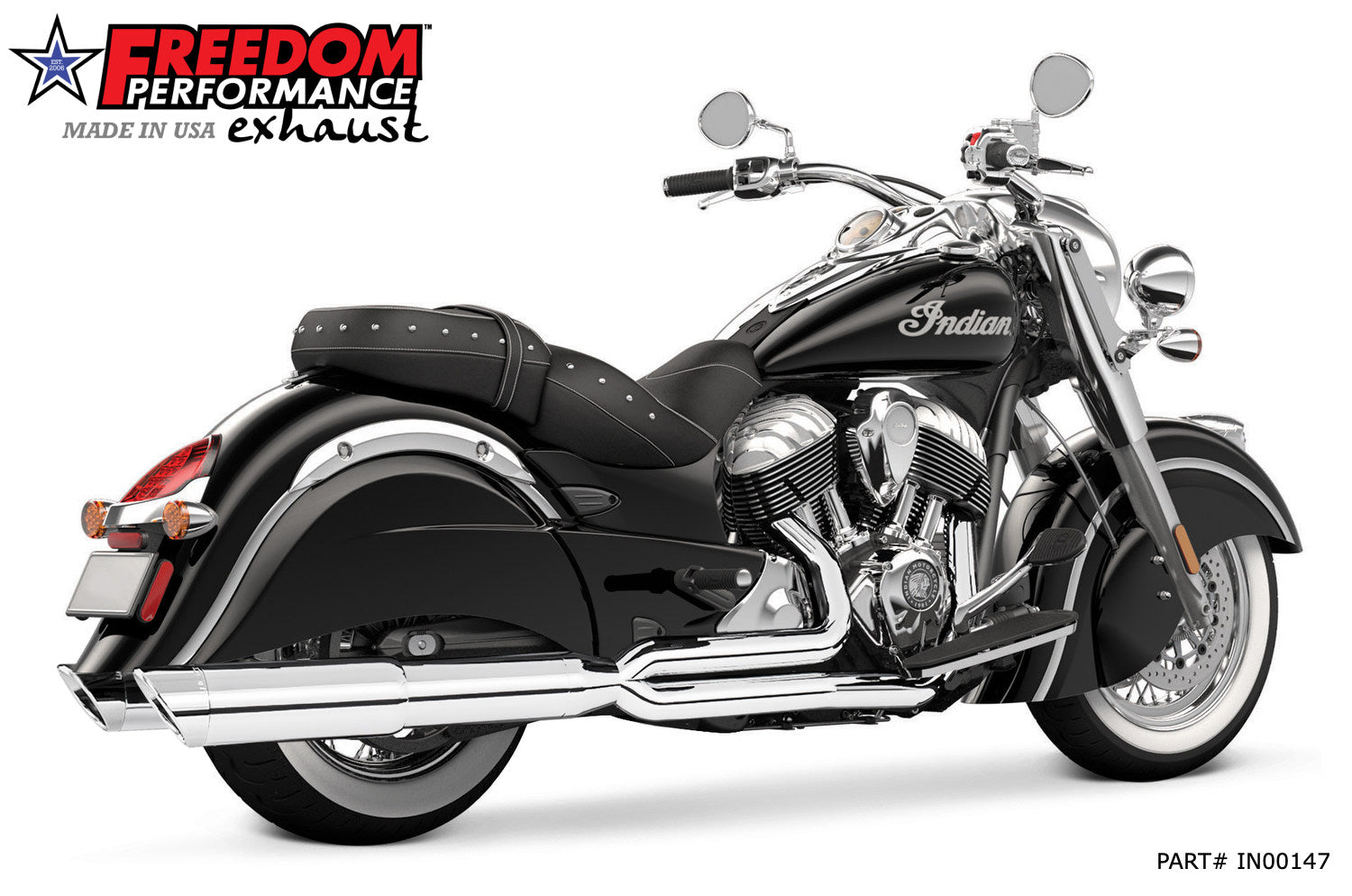 INDIAN VINTAGE/CLASSIC UNION 2-INTO-1 (RIGHT-SIDE ONLY) 2014-2020 PICTURE SHOWS LEFT GHOST PIPE SOLD SEPERATELY*
