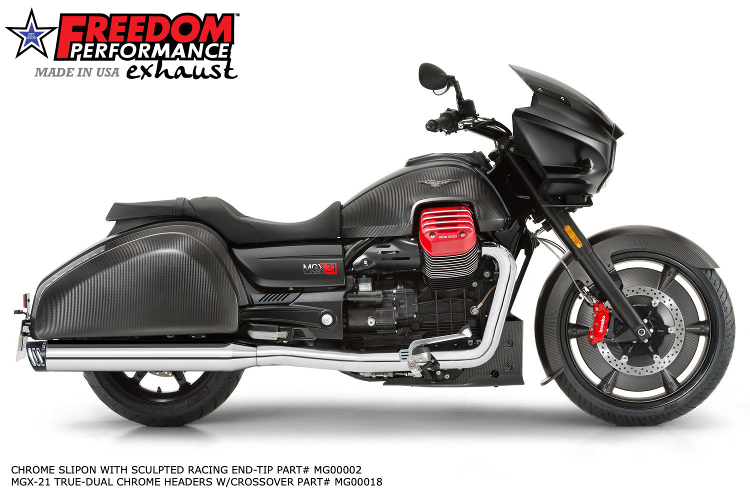 MOTO GUZZI MMGX-21 SLIP-ONS & END CAPS (*SPECIAL ORDER)