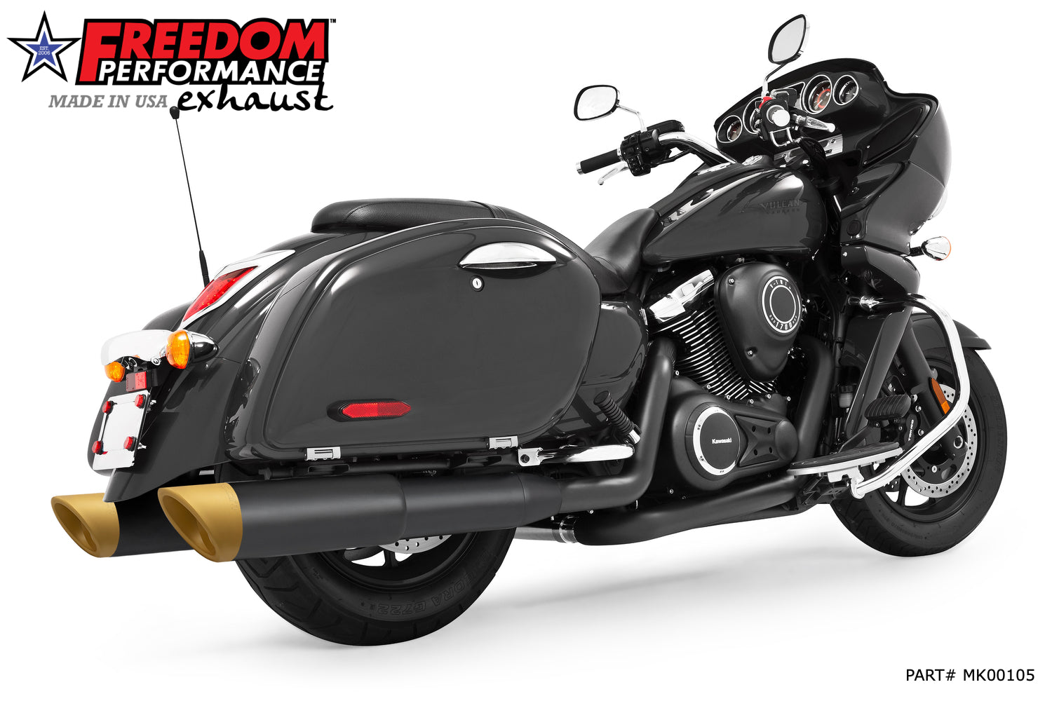 KAWASAKI VAQUERO 1700/NOMAD/VOYAGER 2-STEP 4.5" SLIP-ONS