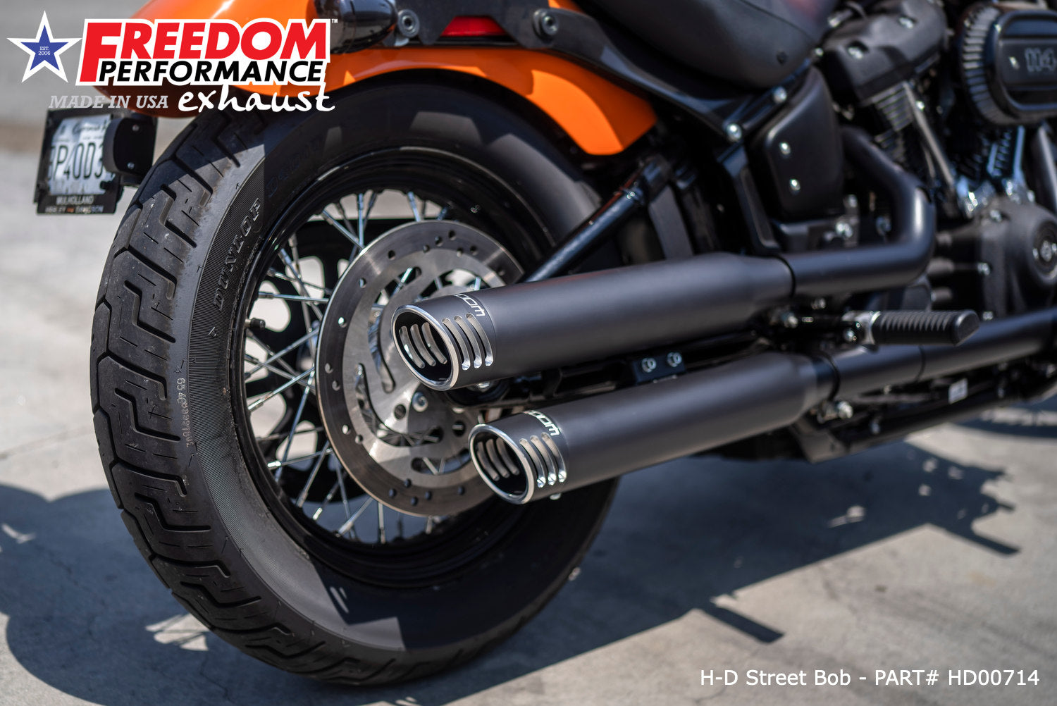HARLEY SOFTAIL/M8 WIDE TIRE STANDARD, LOW RIDER, SLIM, FAT BOY, BREAKOUT & STREET BOB 3.25" SLIP-ONS